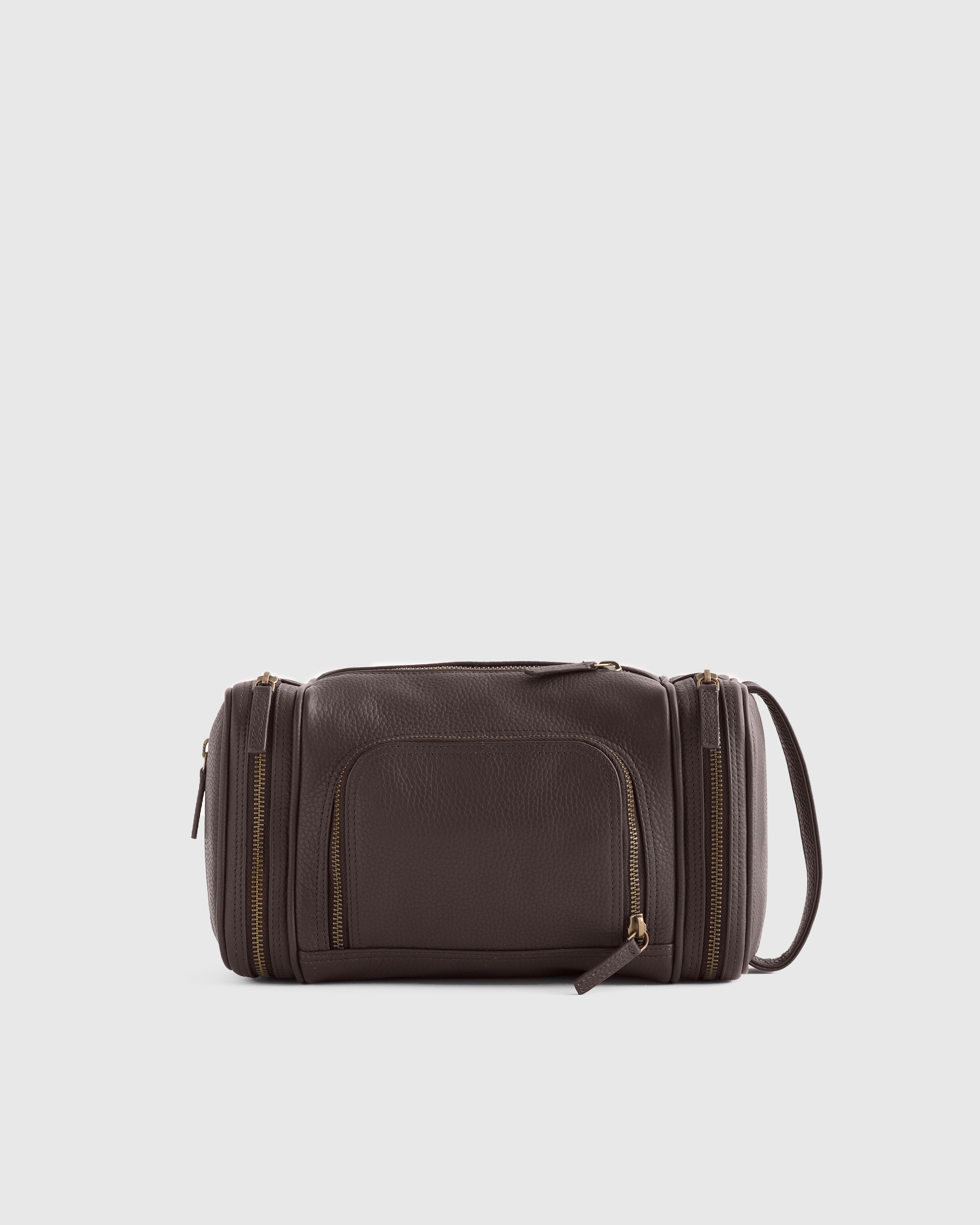 Dark Brown Nappa Leather Toiletry Bag