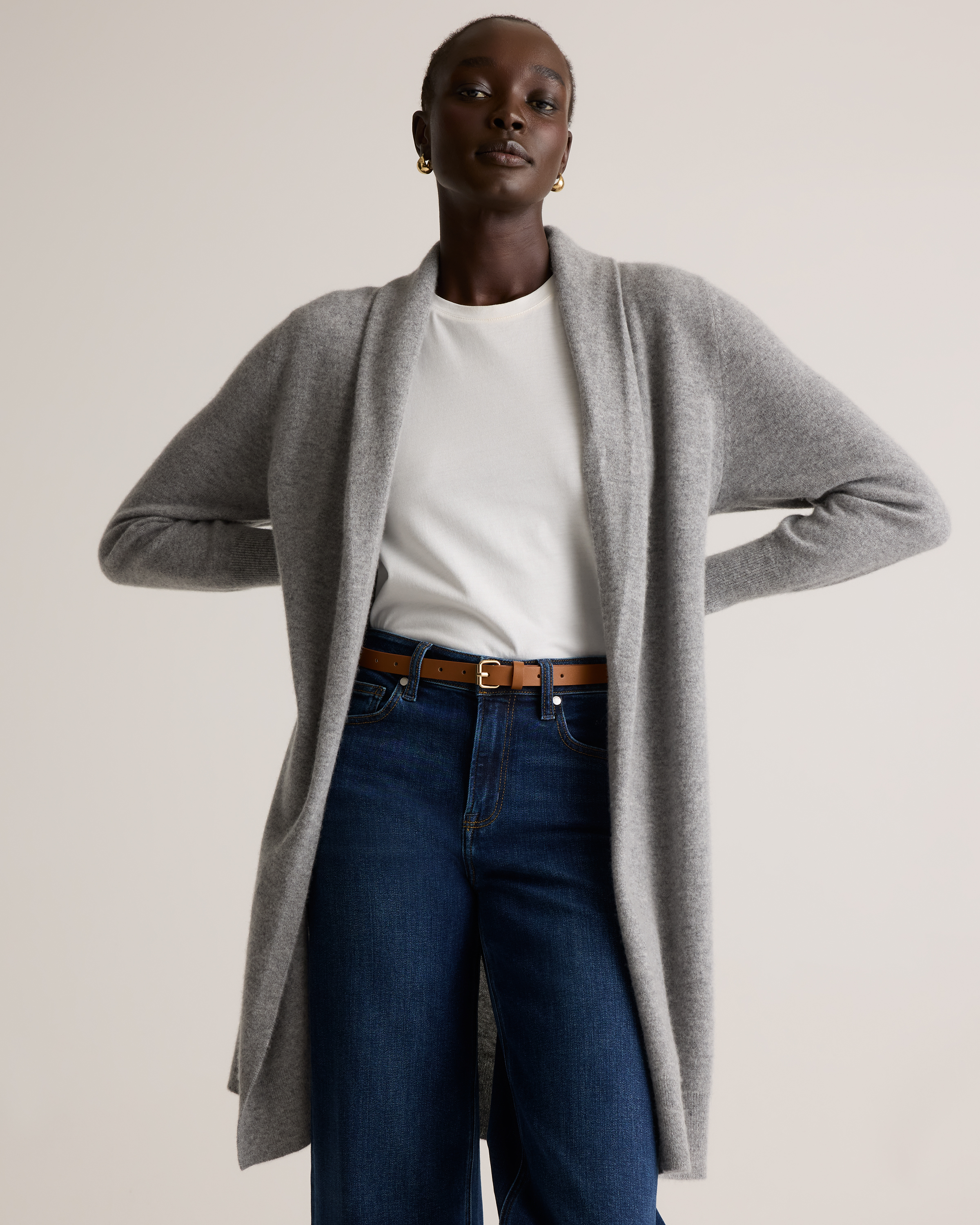トップス INNER MONGOLIAN CASHMERE CARDIGAN Mongolian Cashmere Duster Cardigan Sweater