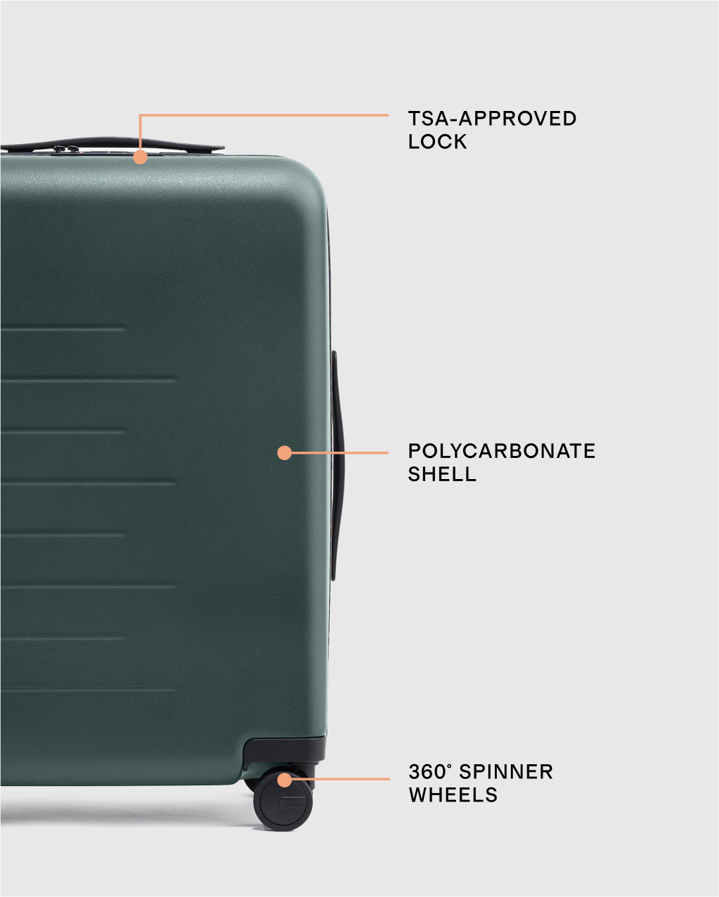 Carry On Hard Shell Suitcase 20 in Navy Polycarbonte by Quince