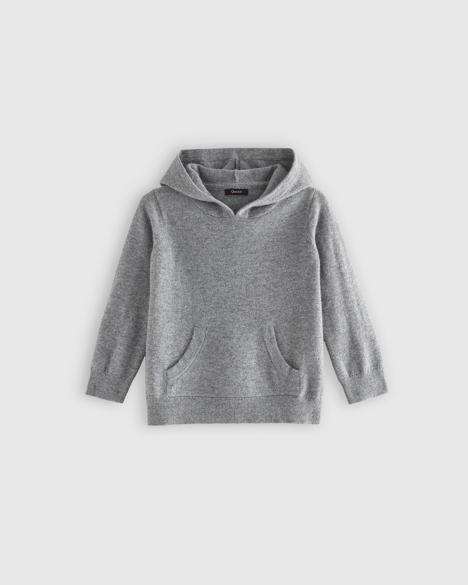 Heather Grey Washable Cashmere Hoodie
