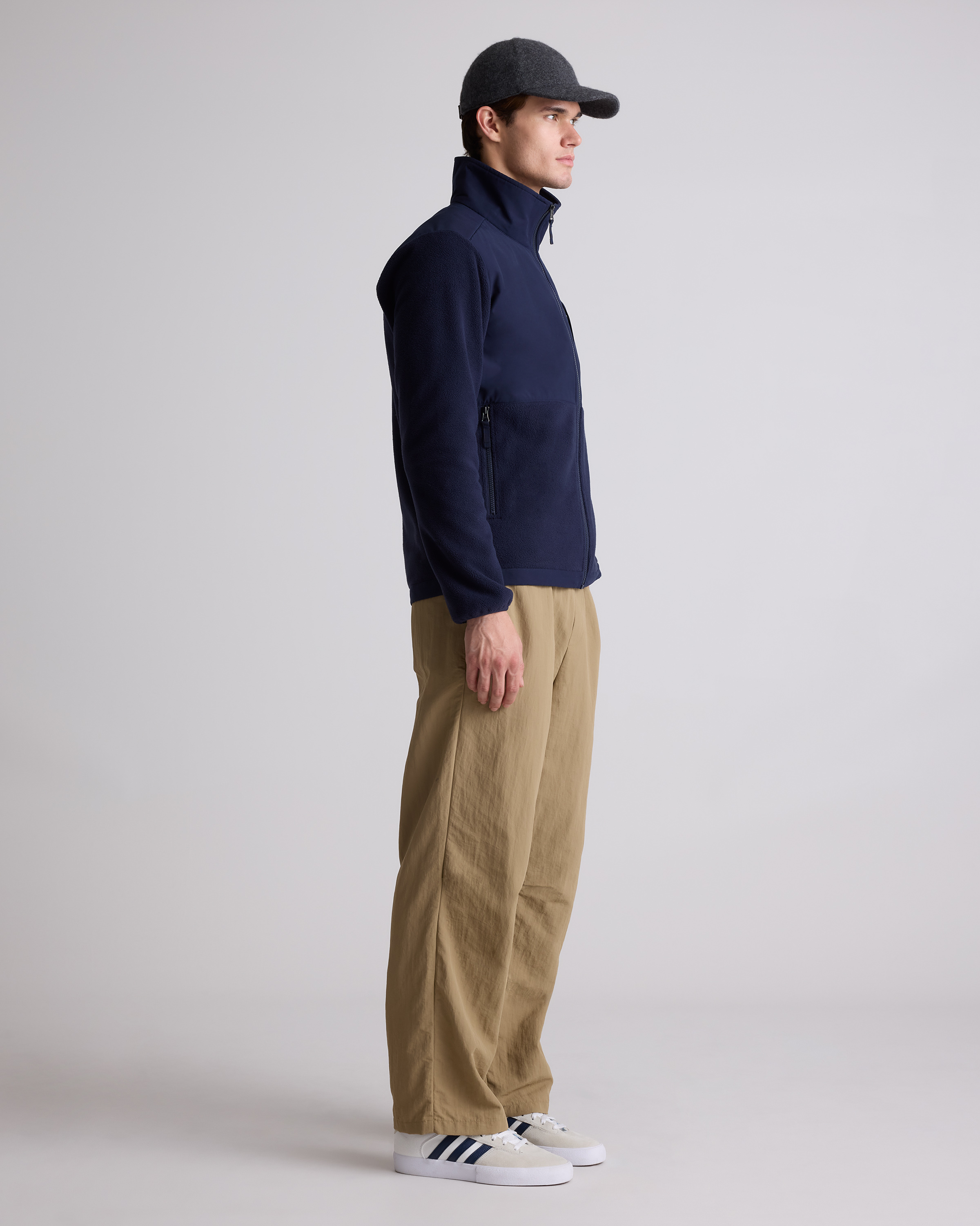 Polar Fleece Full-Zip Jacket in Deep Navy