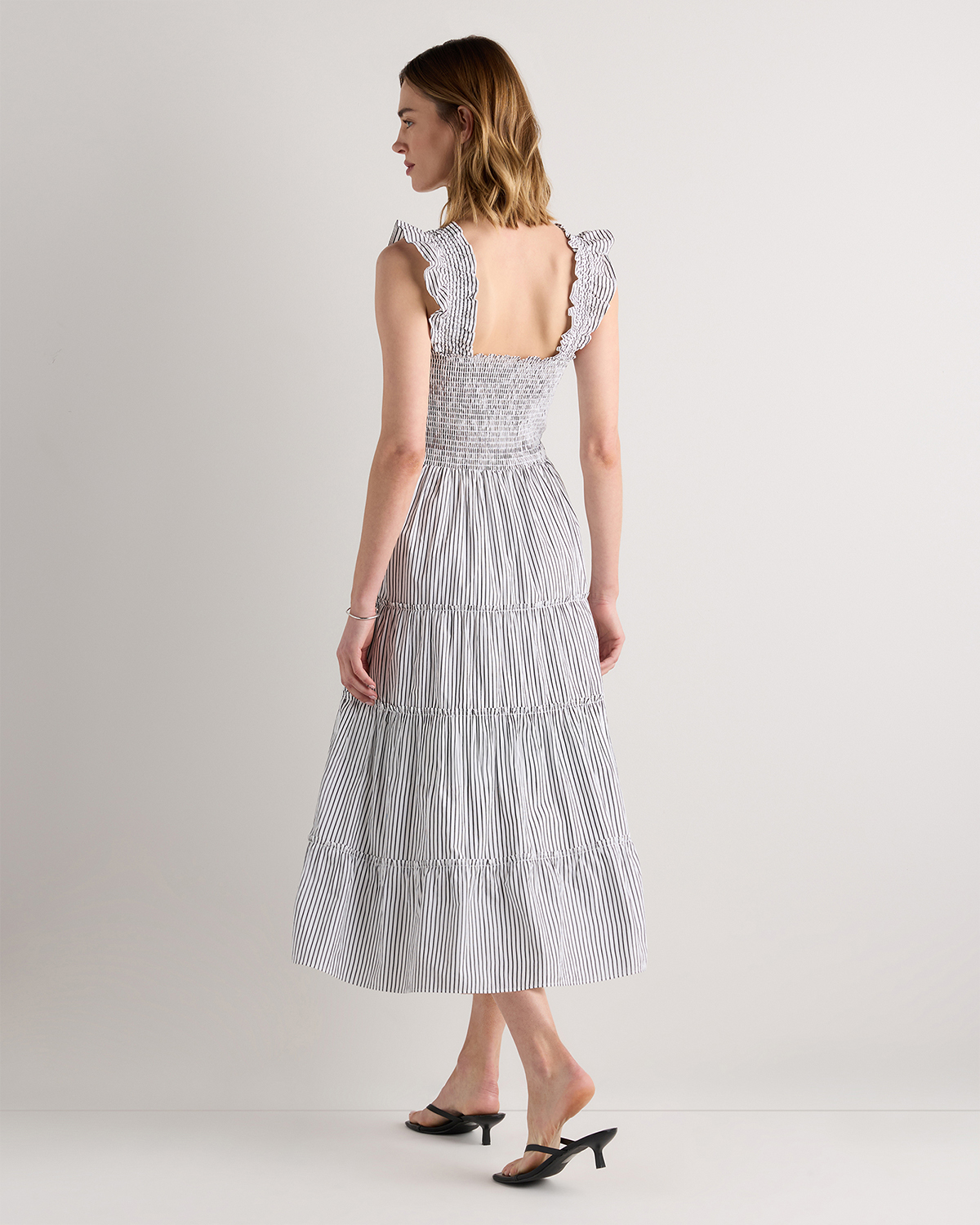 100% Organic Cotton Smocked Midi Dress