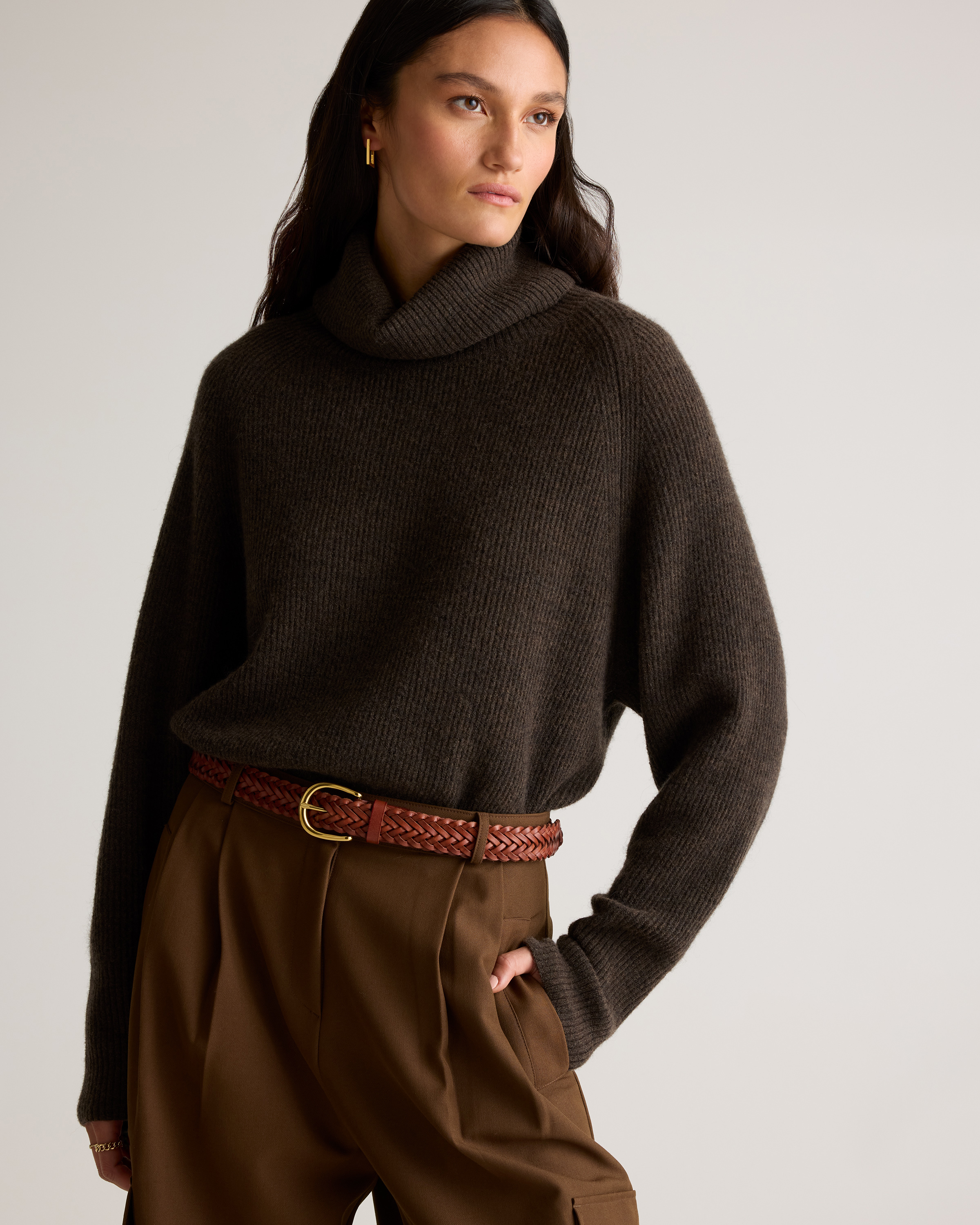 Josie European Leather Braided Belt display picture 3