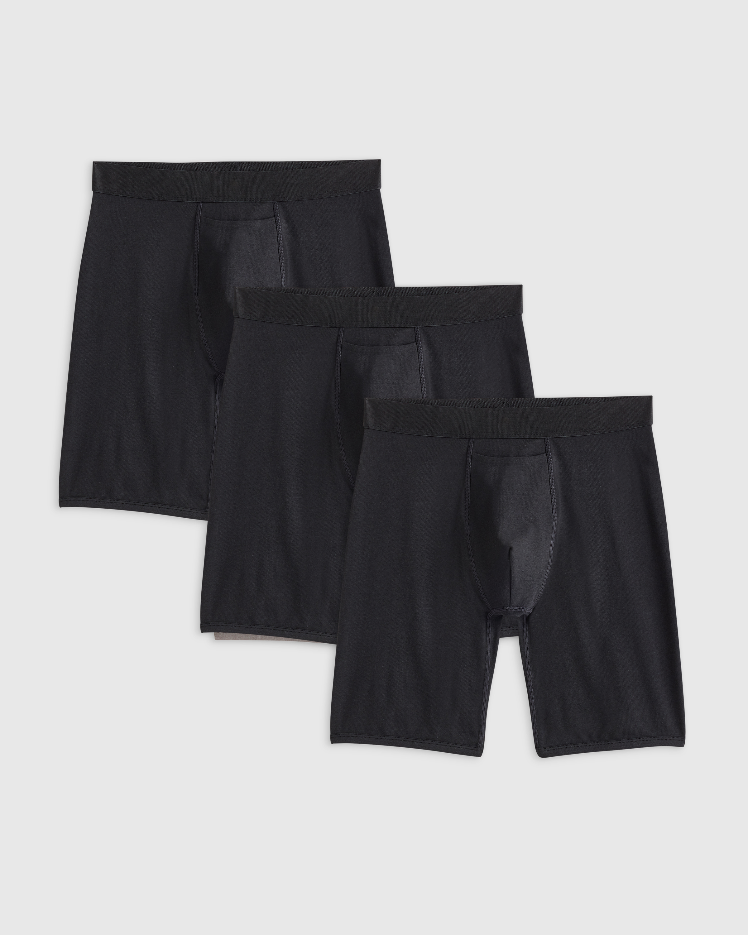 Organic Cotton 8'' Boxer Brief (3-pack) in Black