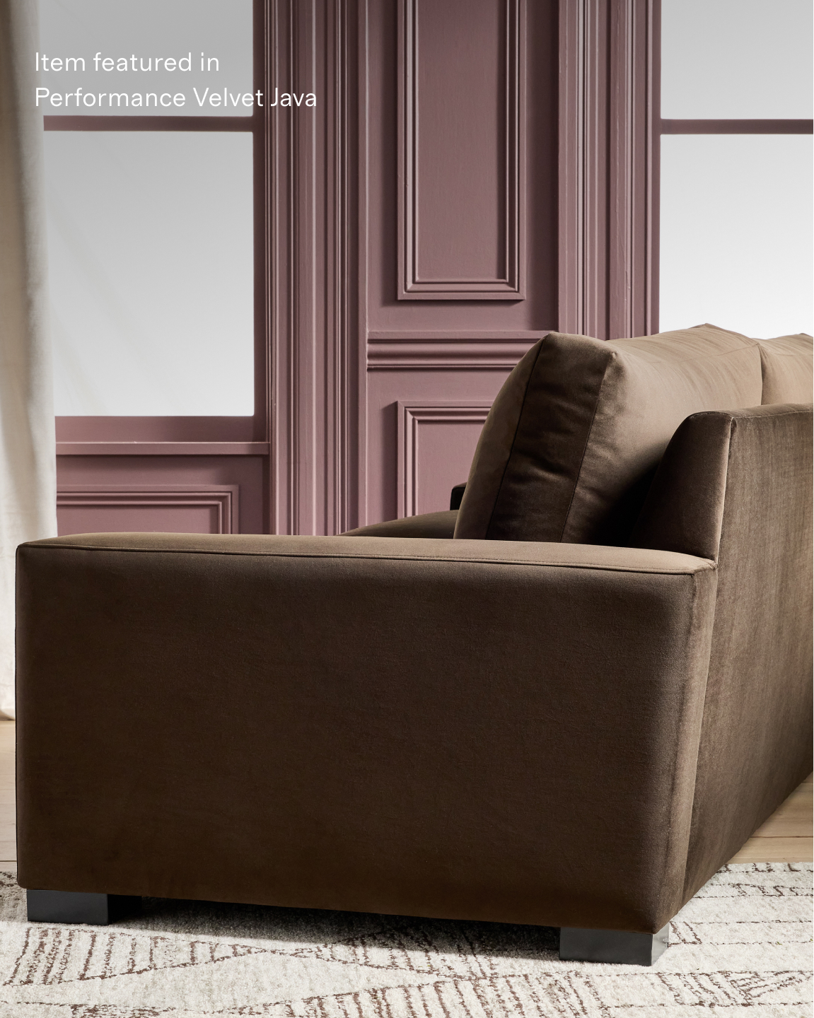 Stillman Performance Velvet U Sectional - Thumbnail 5