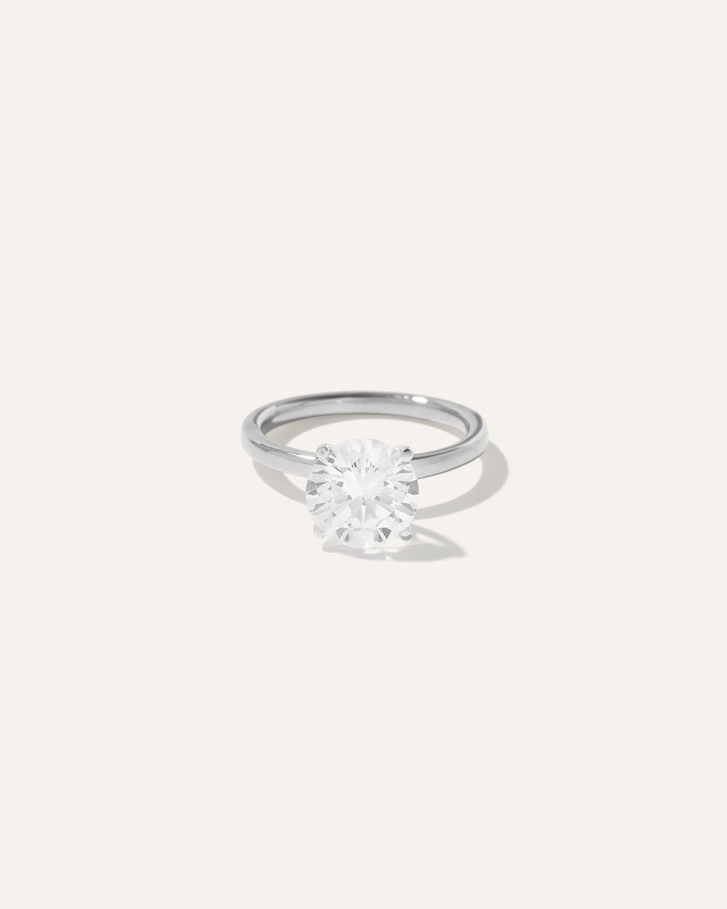 Quince Women's Lab Grown Diamond Round Comfort Fit Engagement Ring In Platinum
