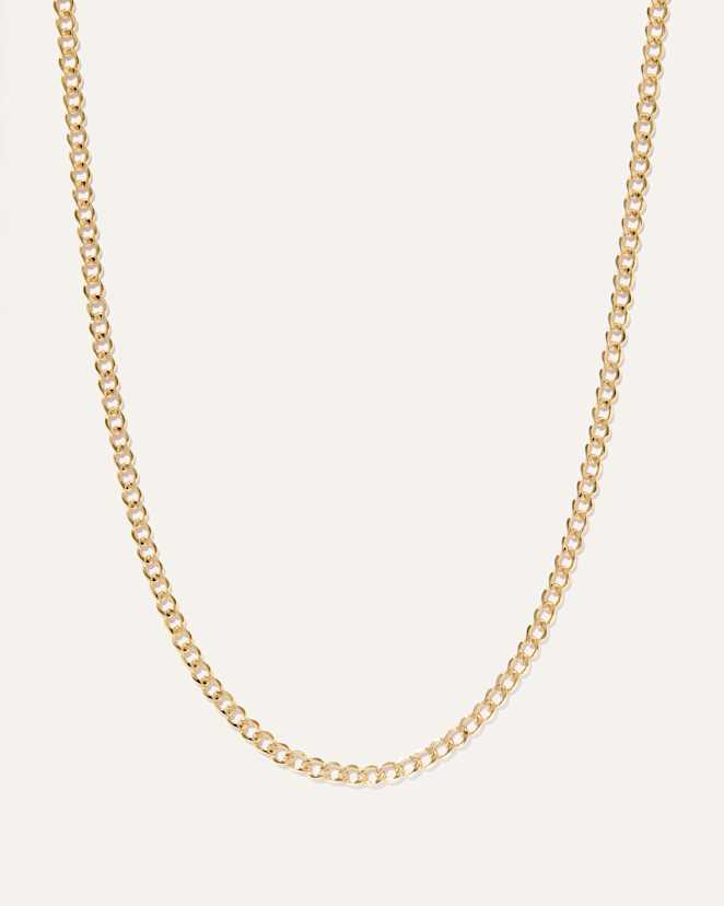14K Gold Medium Paperclip Chain Necklace