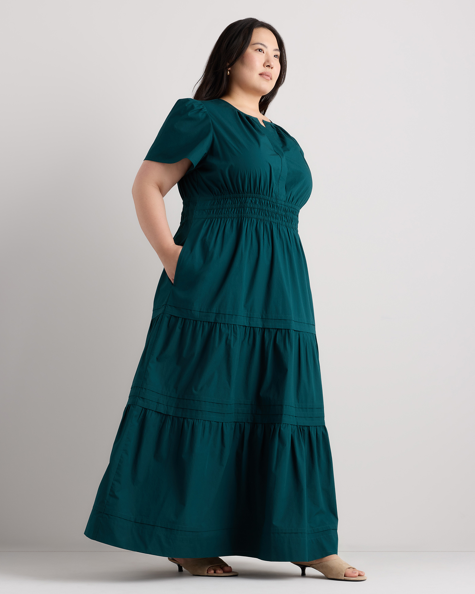 slim fit dress slacks Cotton Green Maxi Dress - All Dresses main image 0