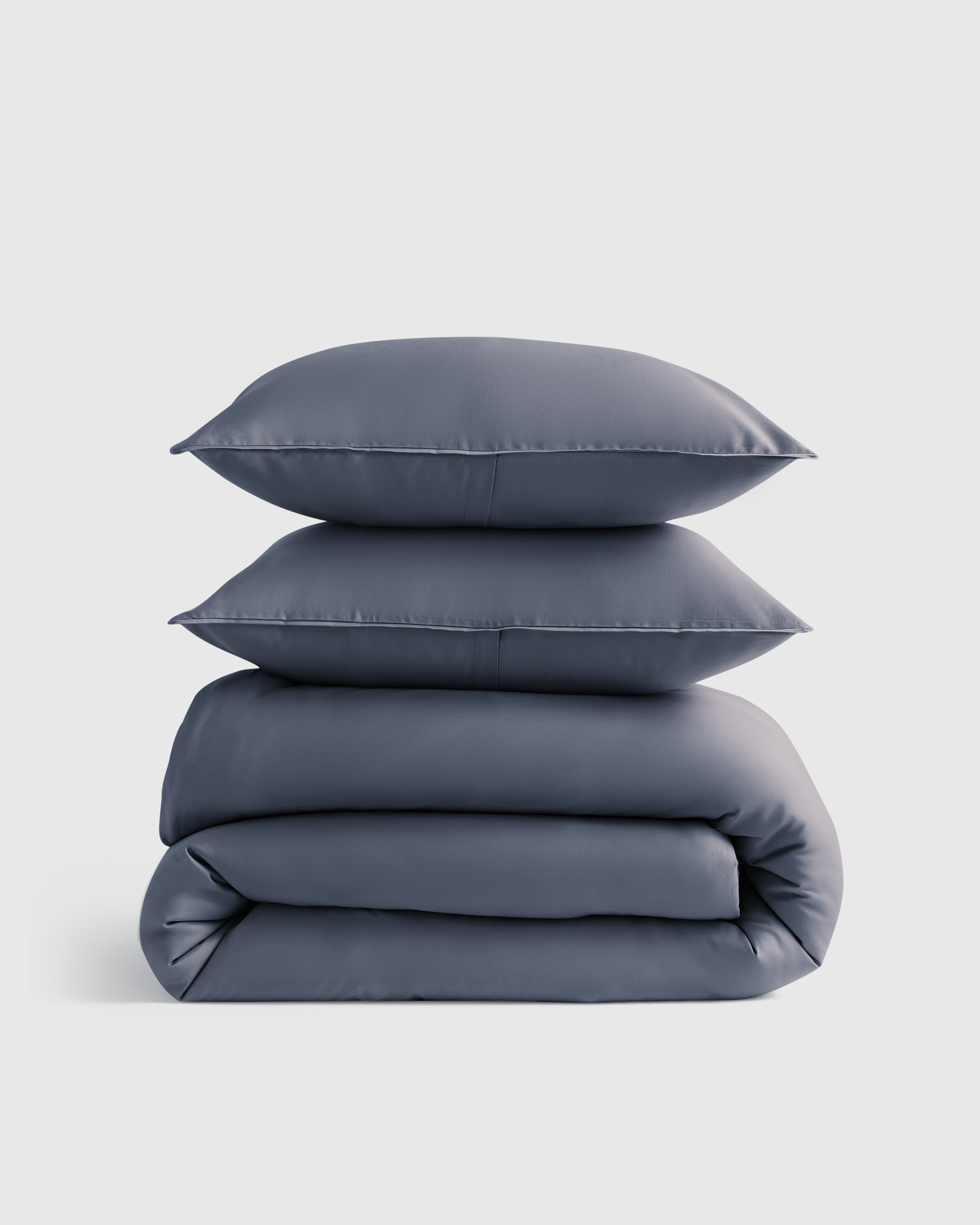 organic cotton sateen comforter set, mineral, twin