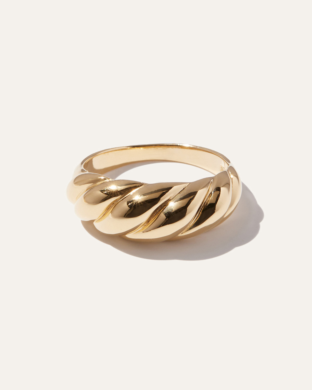 Crossiant Ring | Quince in Gold Vermeil