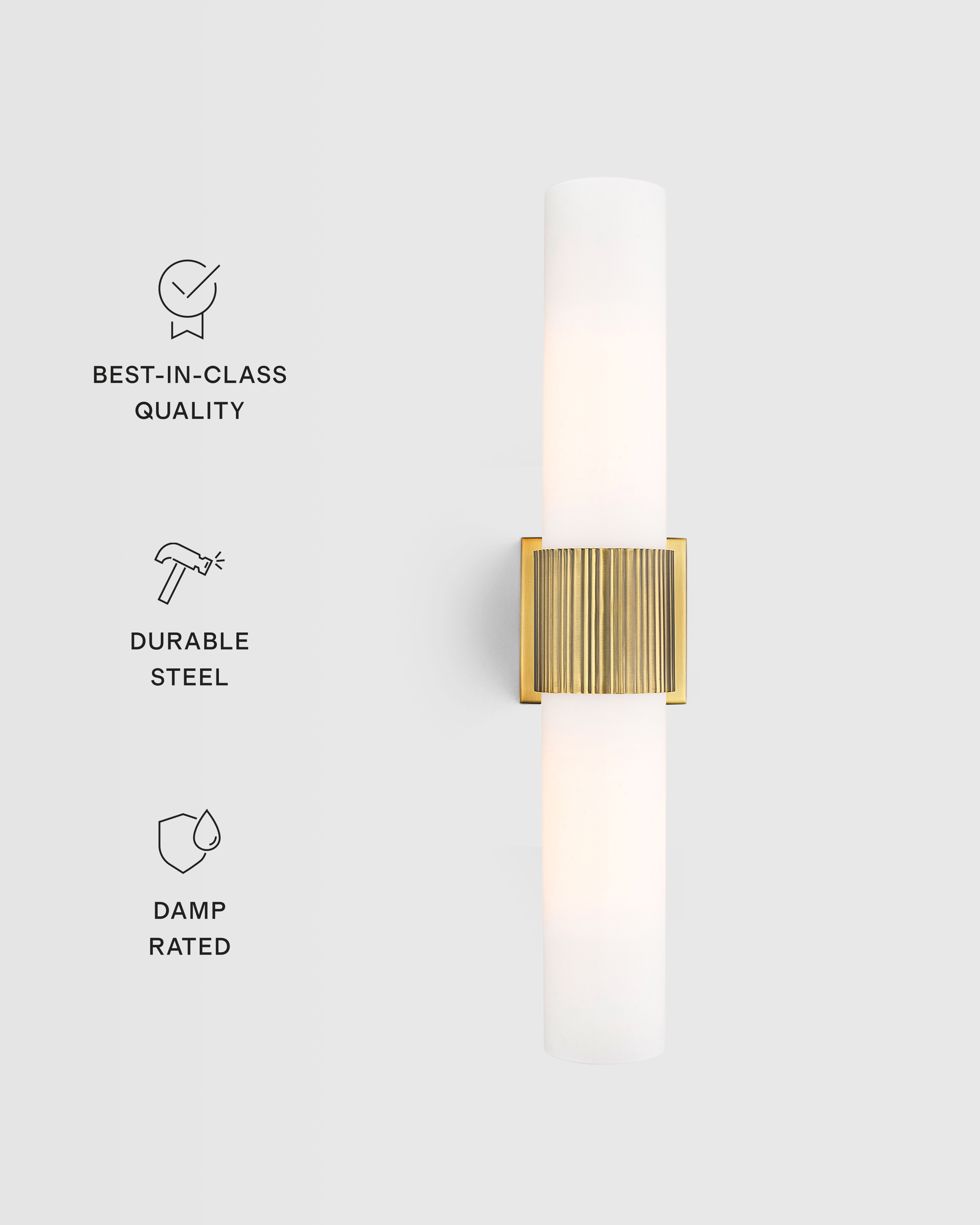 Classic Glass Vanity Sconce Gold - Icons