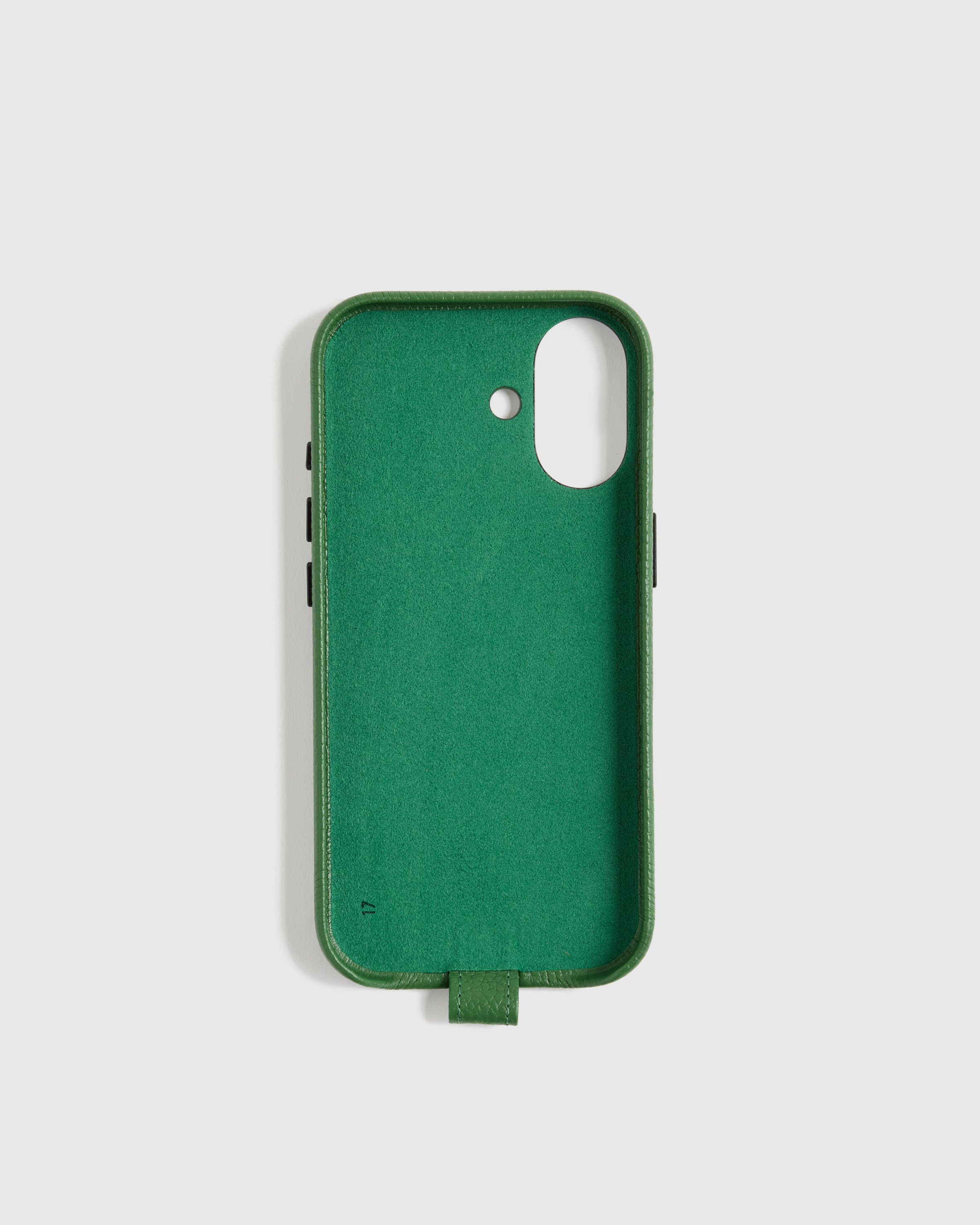 Italian Leather Phone Crossbody Case in Emerald