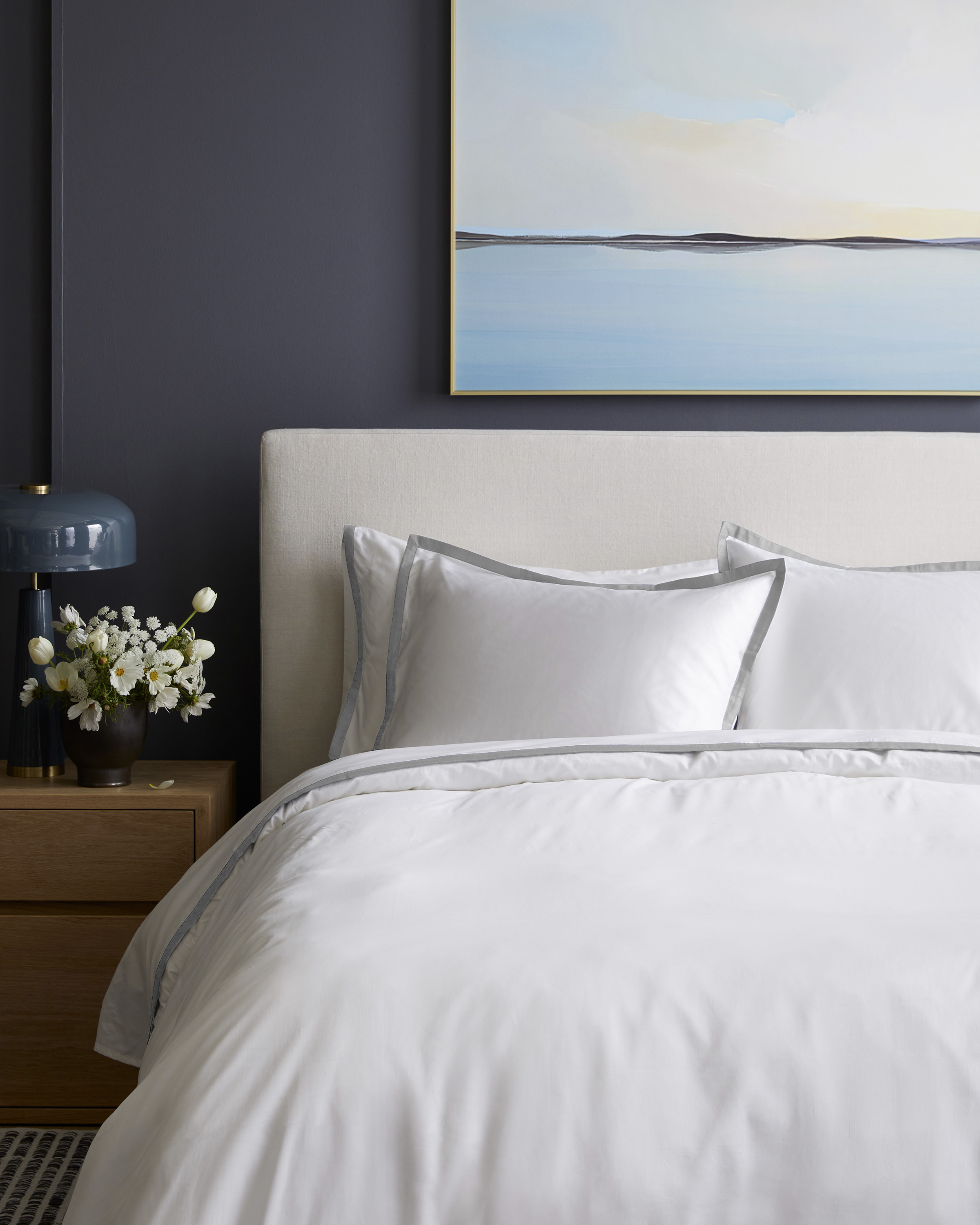 Luxury Organic Sateen Border Duvet Cover