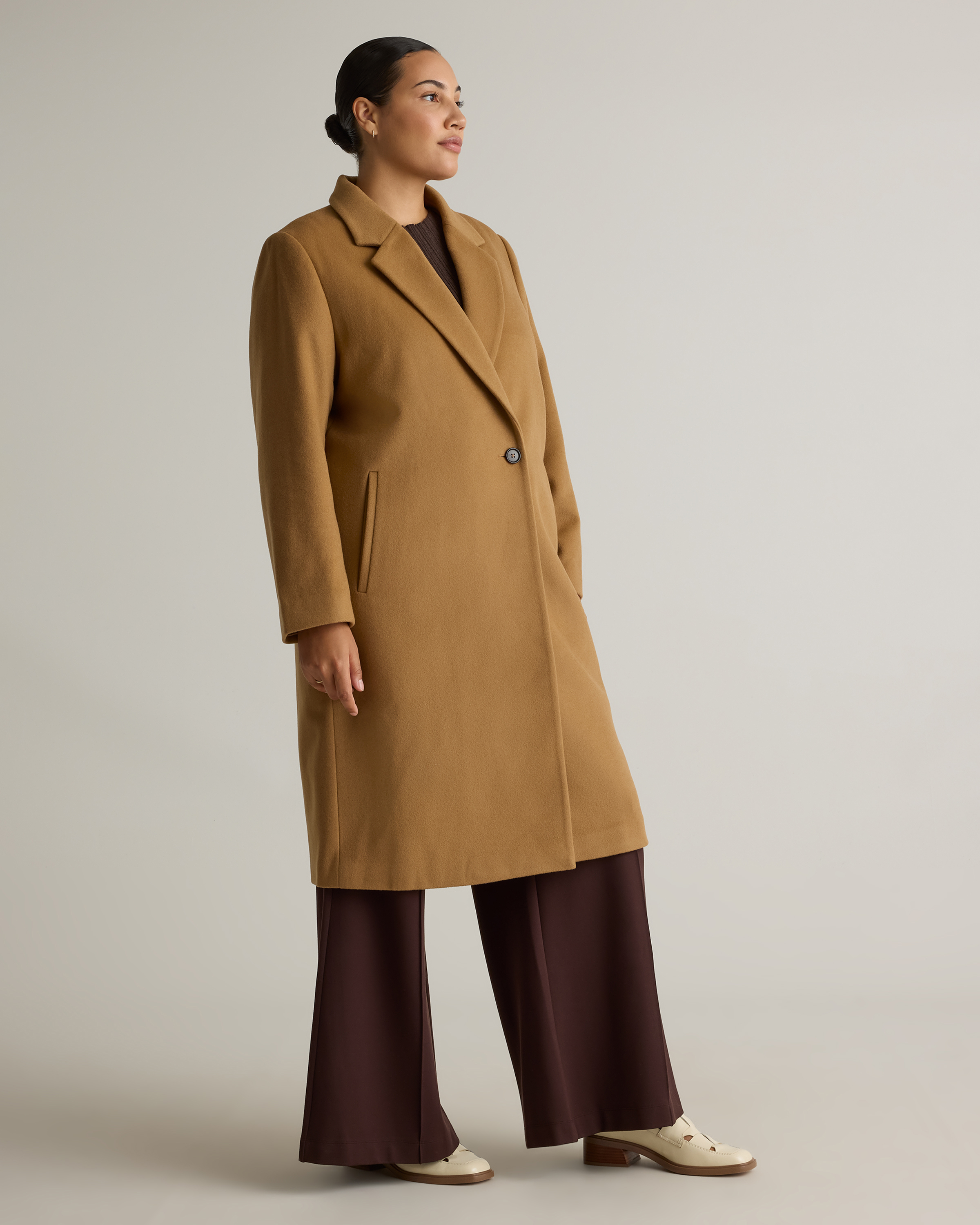 Italian Wool Classic Single-Breasted Coat