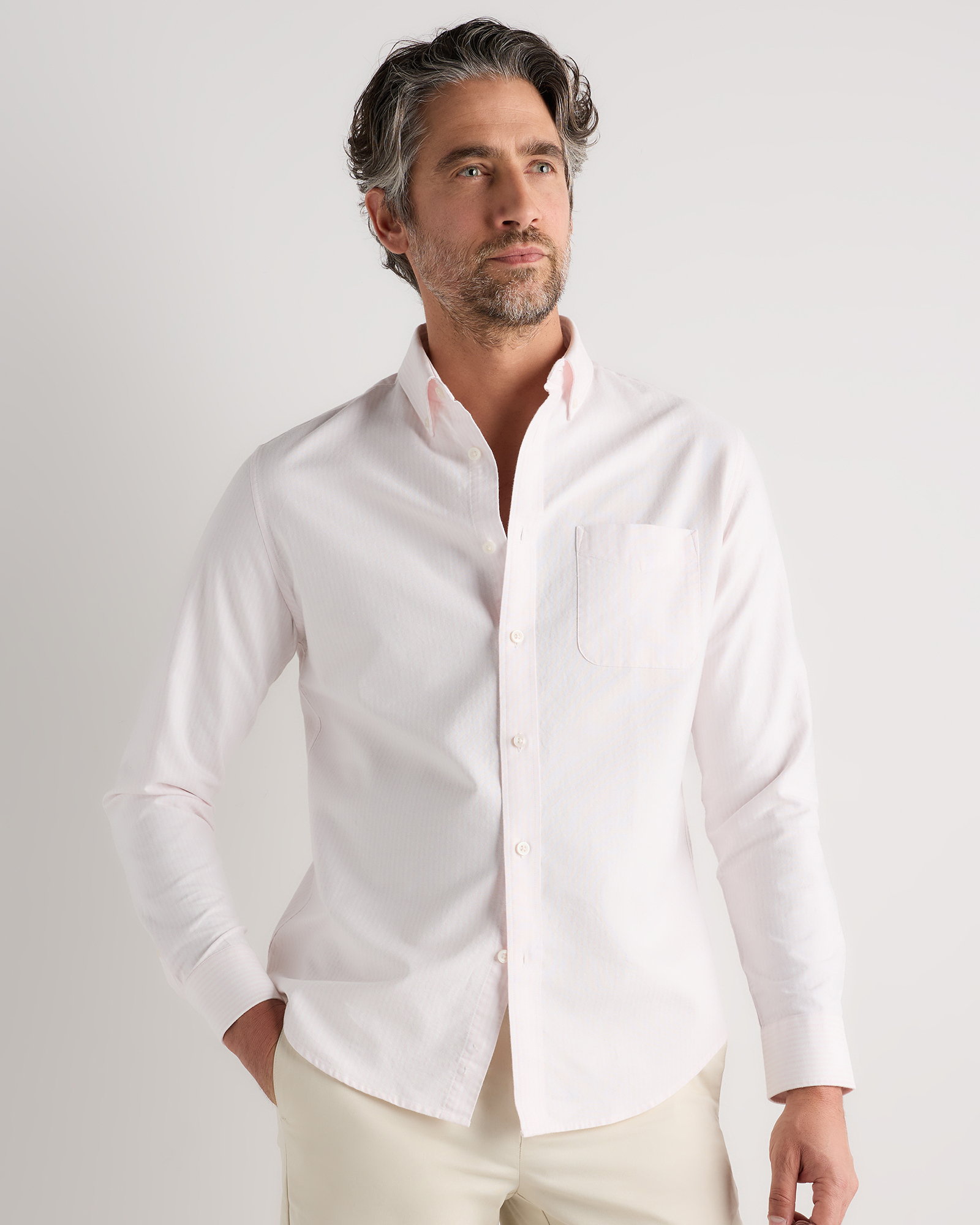 Pink Stripe 100% Organic Cotton Oxford Shirt