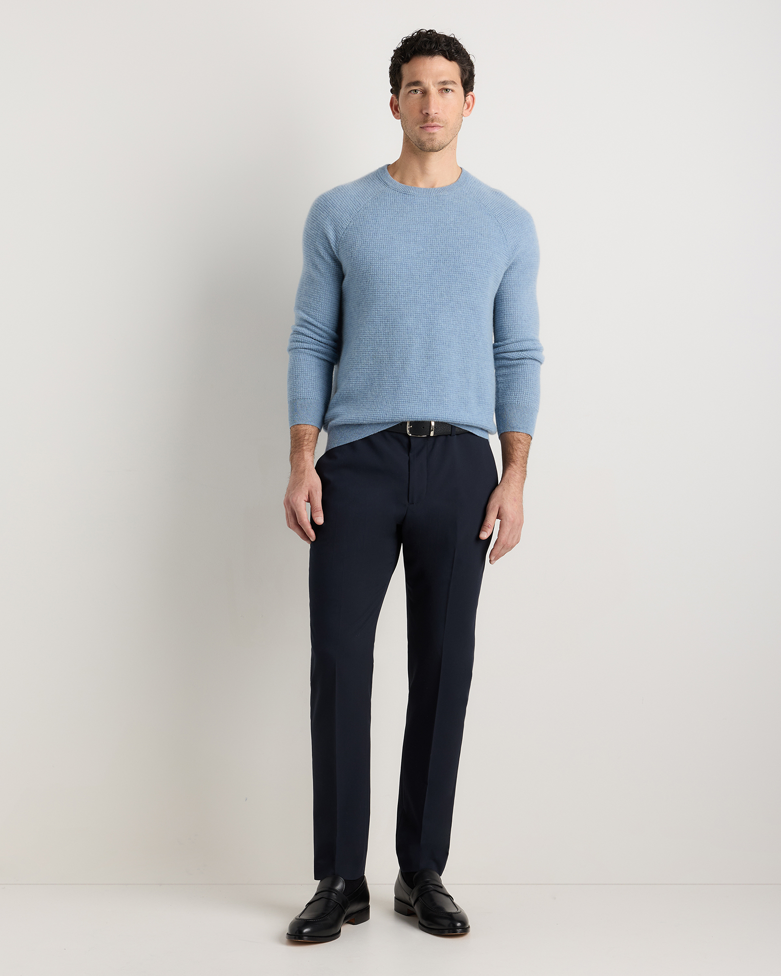 Mongolian Cashmere Waffle Sweatshirt