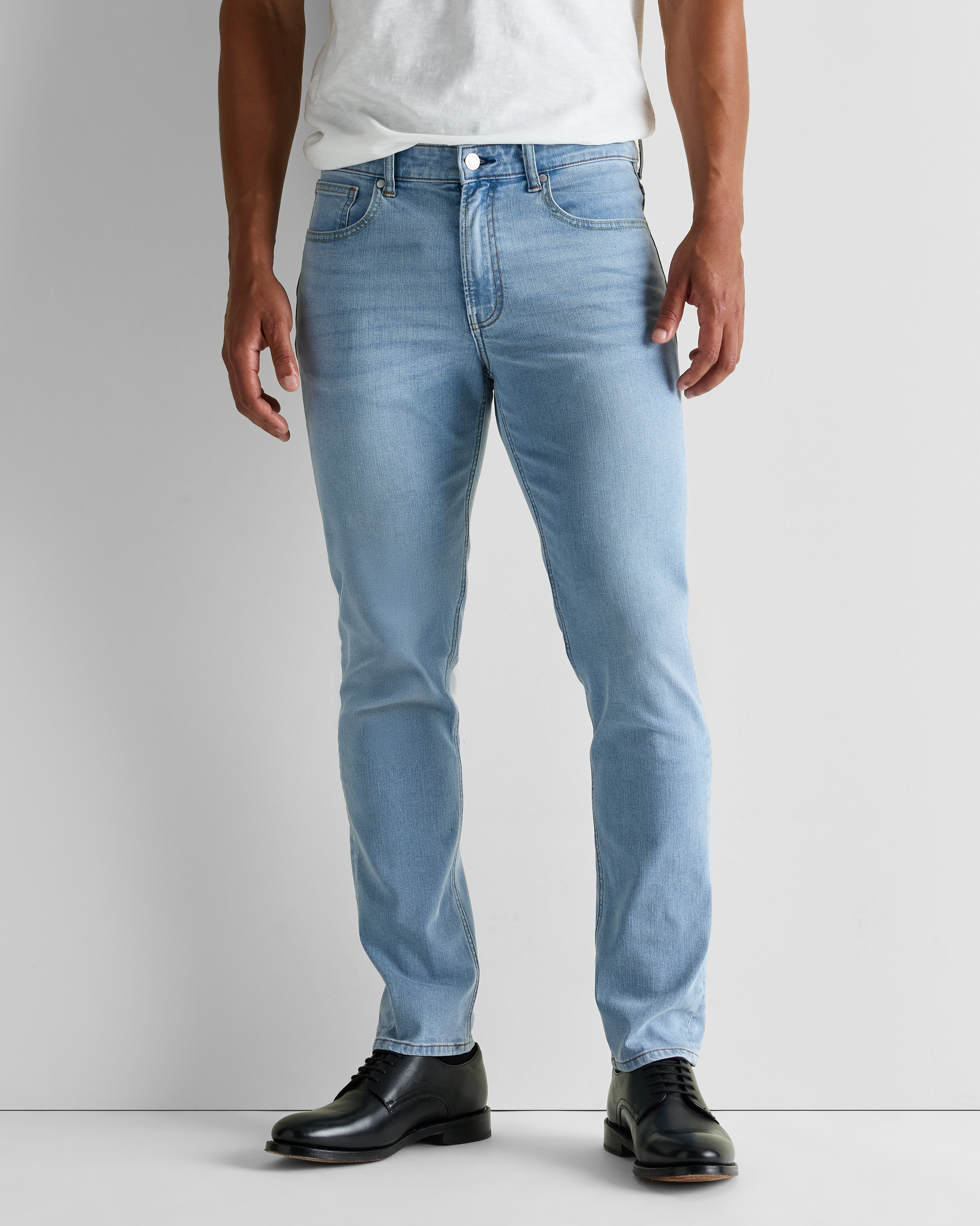 Quince Men's Warren Stretch Slim Straight Jeans In Blue
