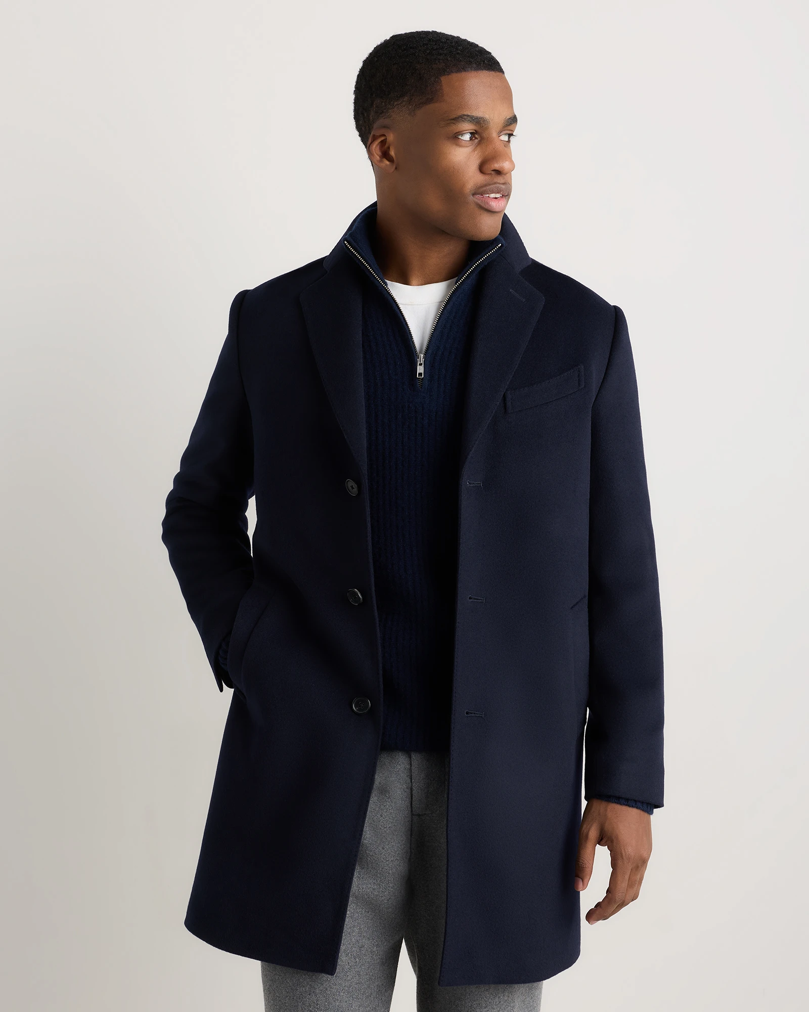 Men's 100% Mongolian Cashmere Overcoat