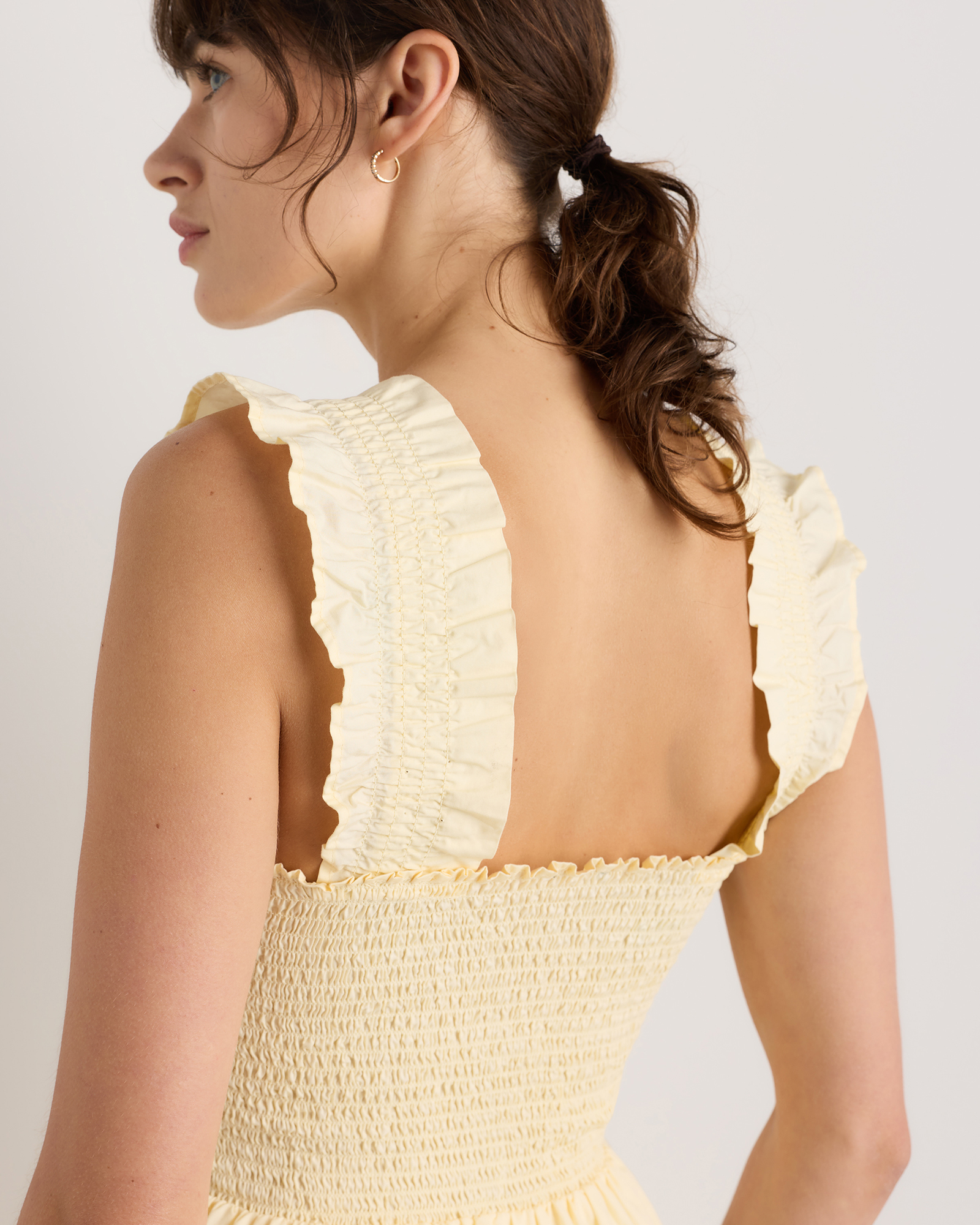 white christmas dresses Organic Smocked Dress