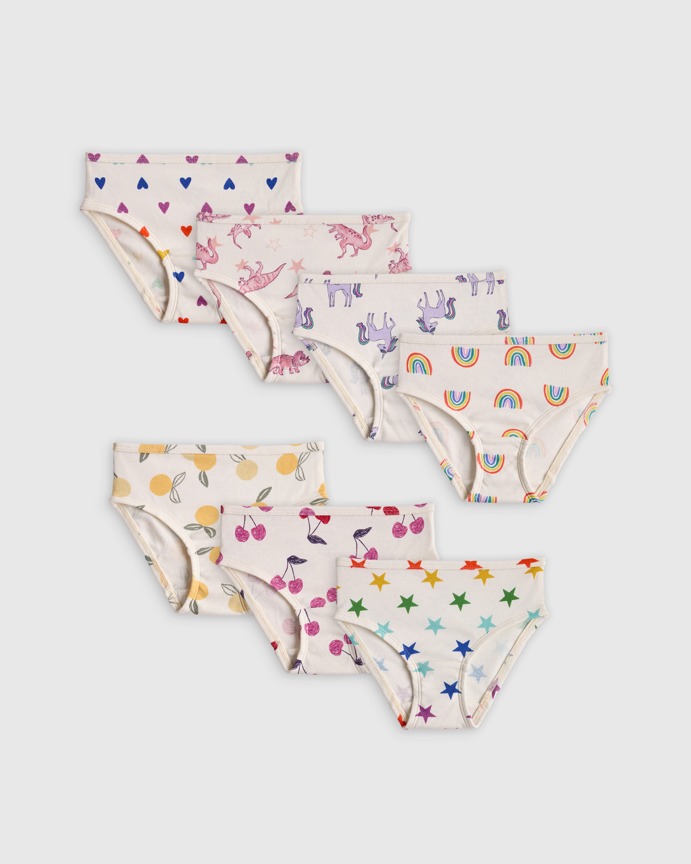 Girl Multi Pack Girls 100% Organic Cotton Brief 7-Pack