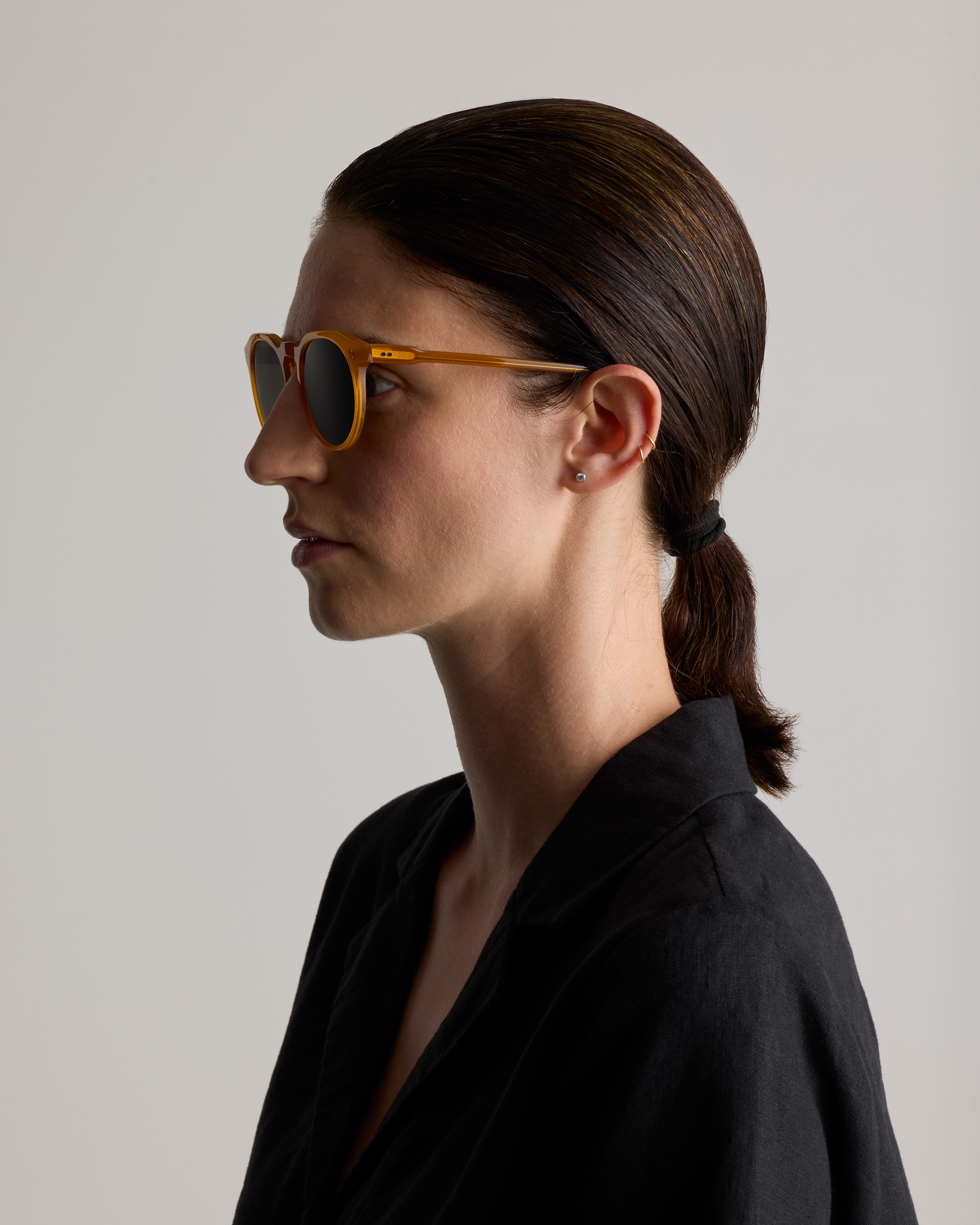 QUINCE Tahiti Polarized Acetate Sunglasses Tahiti Polarized Acetate Sunglasses in Clear Sage with Green  main image 4