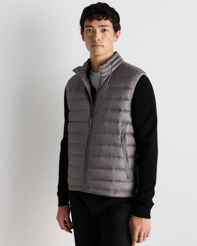 Overcast Grey Lightweight Down Packable Puffer Vest