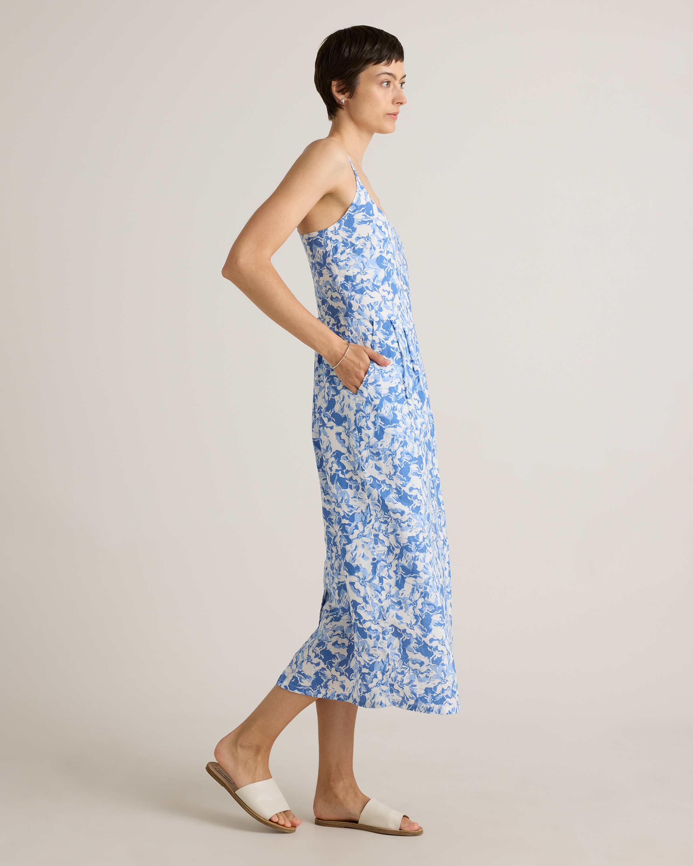 fitted lace wedding dress Anisa Scoop Neck Maxi Dress - Stripe