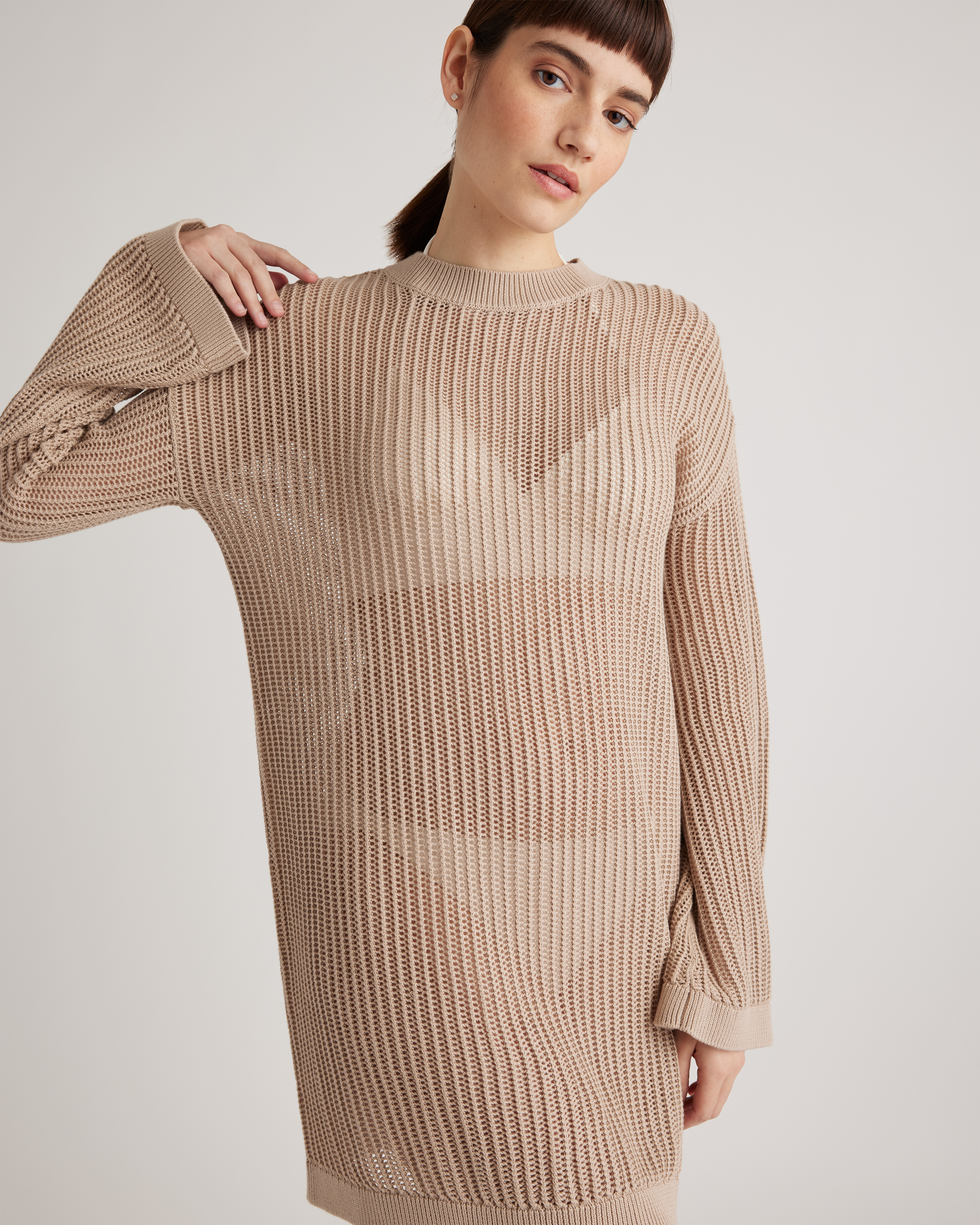 【yo BIOTOP】open sleeve cotton mini dress BIOTOP(ビオトープ) / 【yo BIOTOP】open sleeve cotton mini