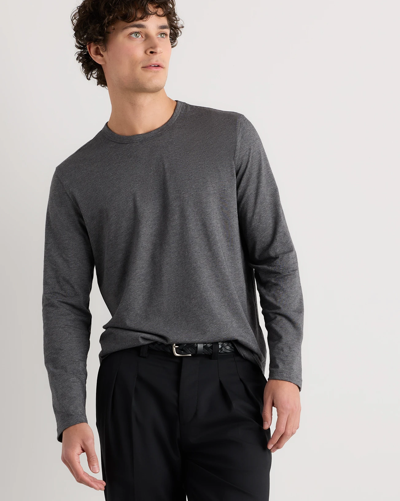 Men's 100% Pima Cotton Luxe Touch Long Sleeve Tee
