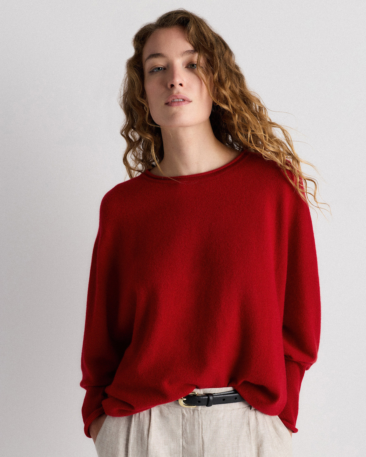 Quince Cashmere Batwing Sweater | Quince in Varsity Red