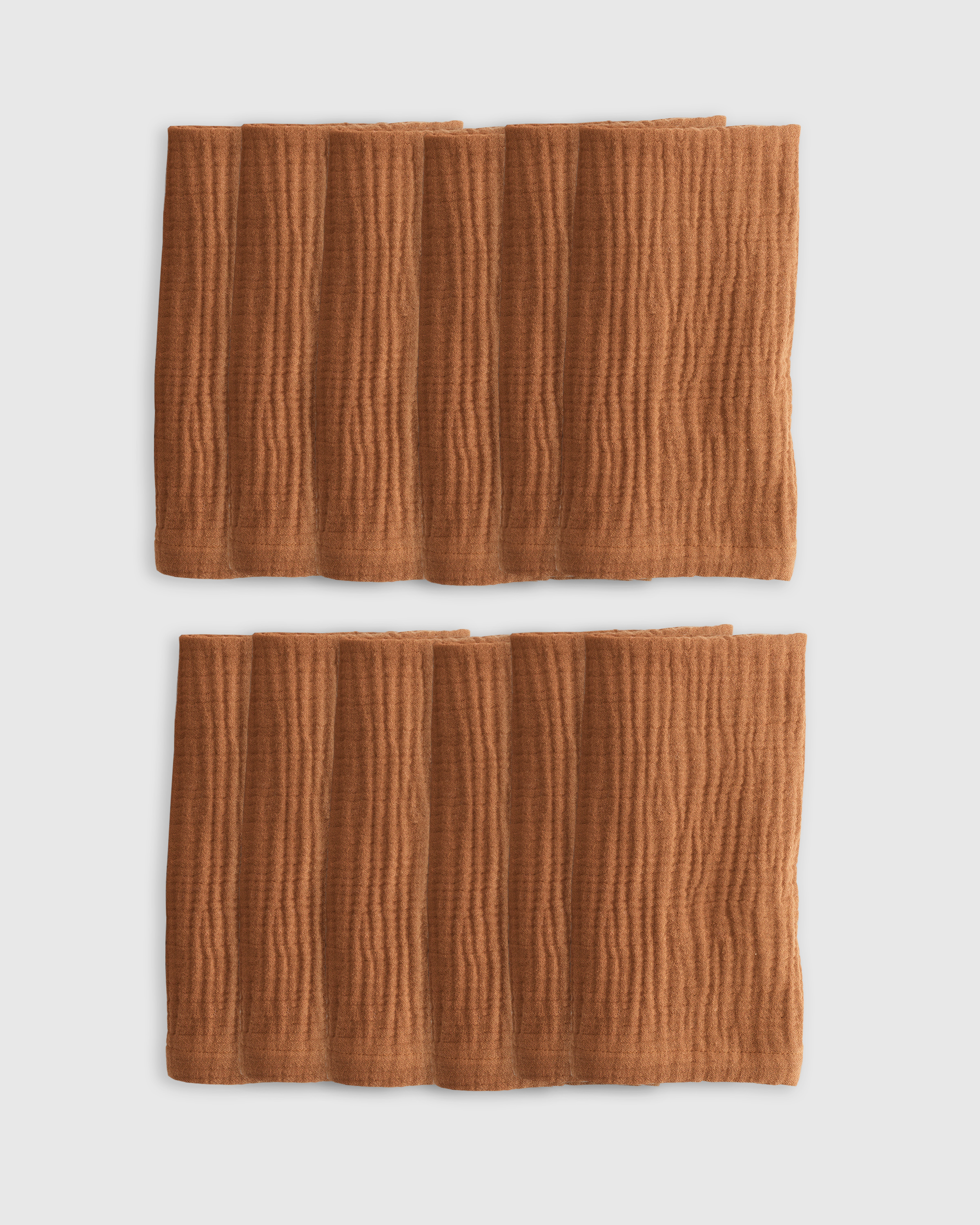 Terracotta Organic Airy Gauze Napkins (Set of 12)