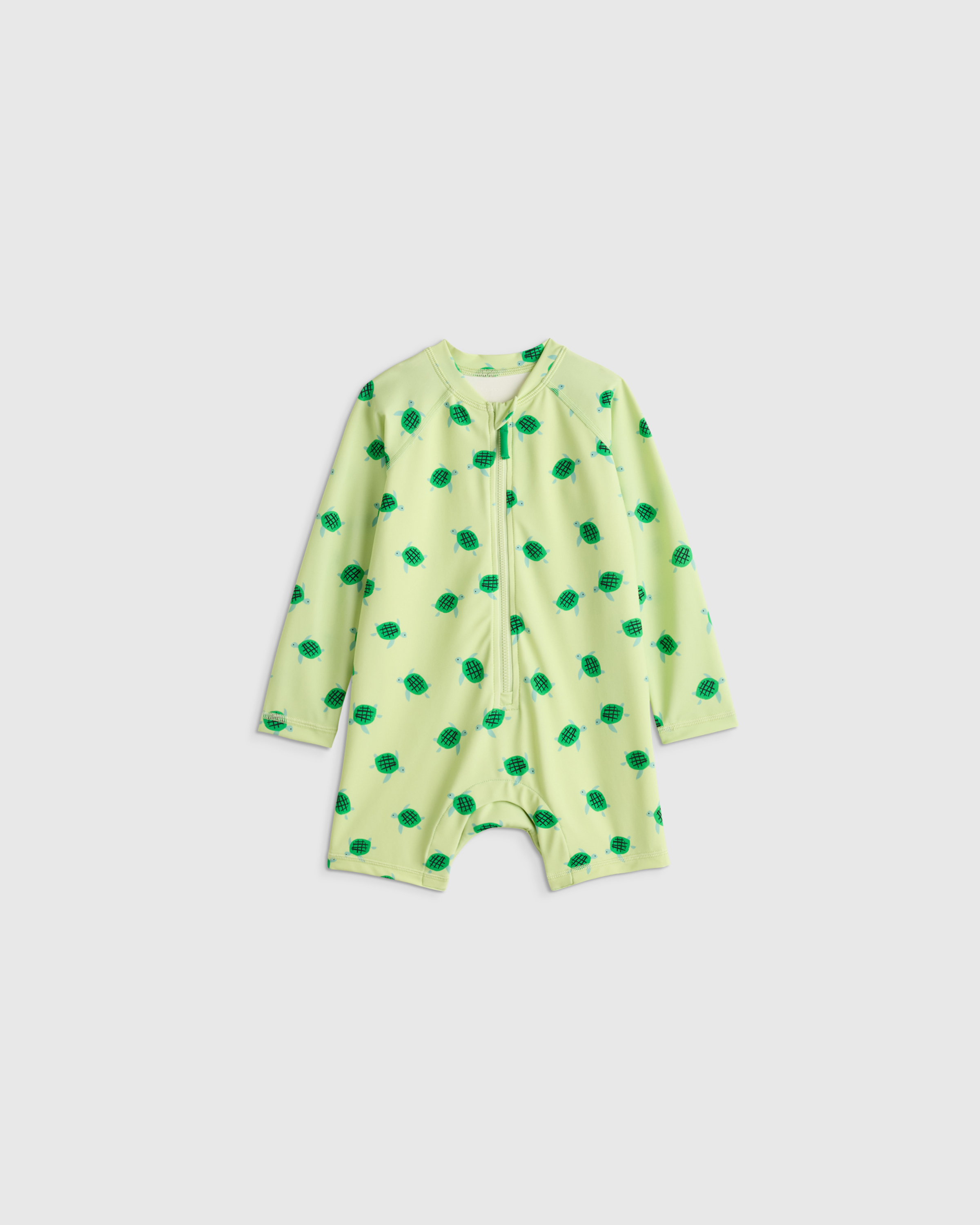 Turtles Long Sleeve Zip-Up Rash Guard One-Piece