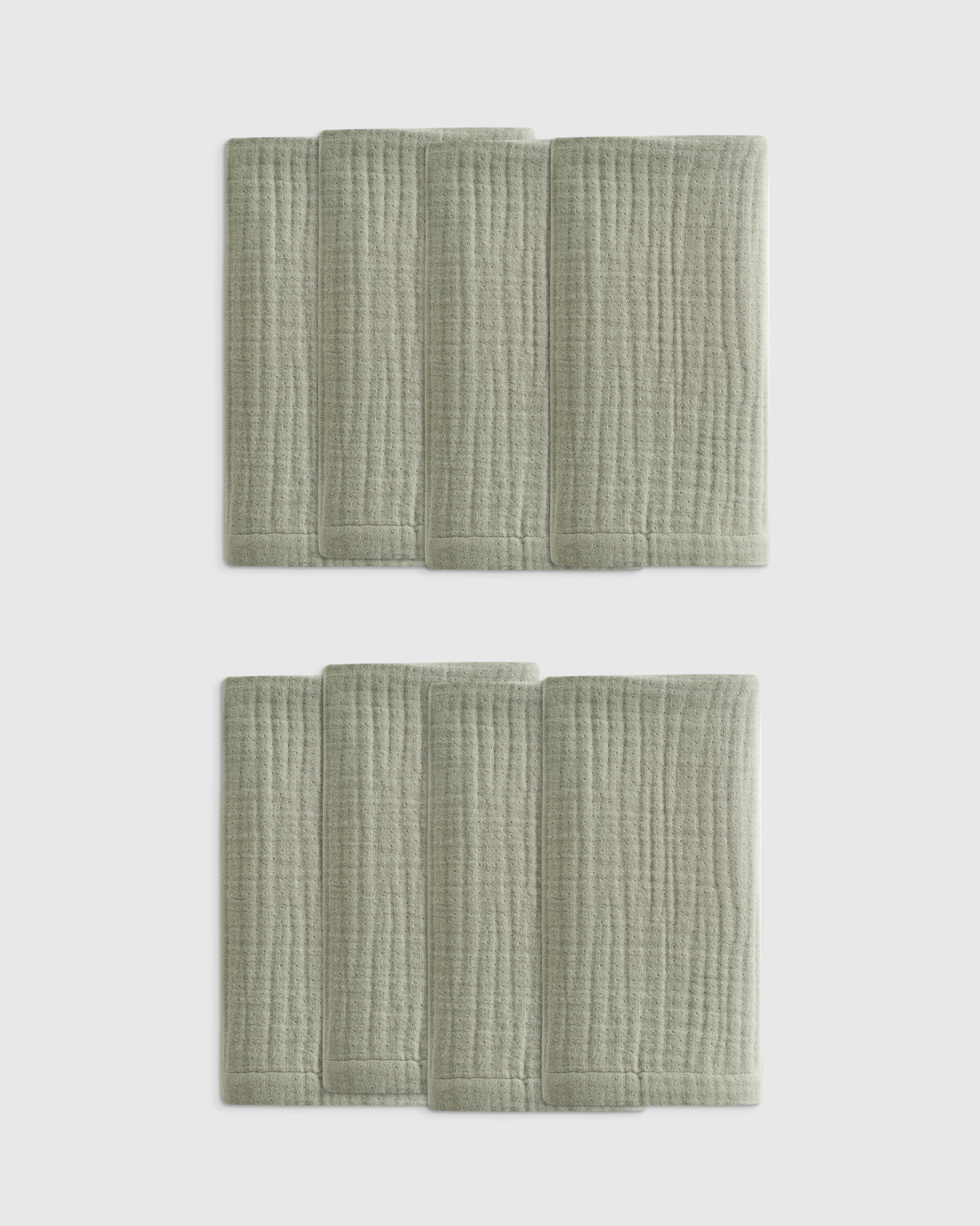 Dried Sage Organic Airy Gauze Napkins (Set of 8)