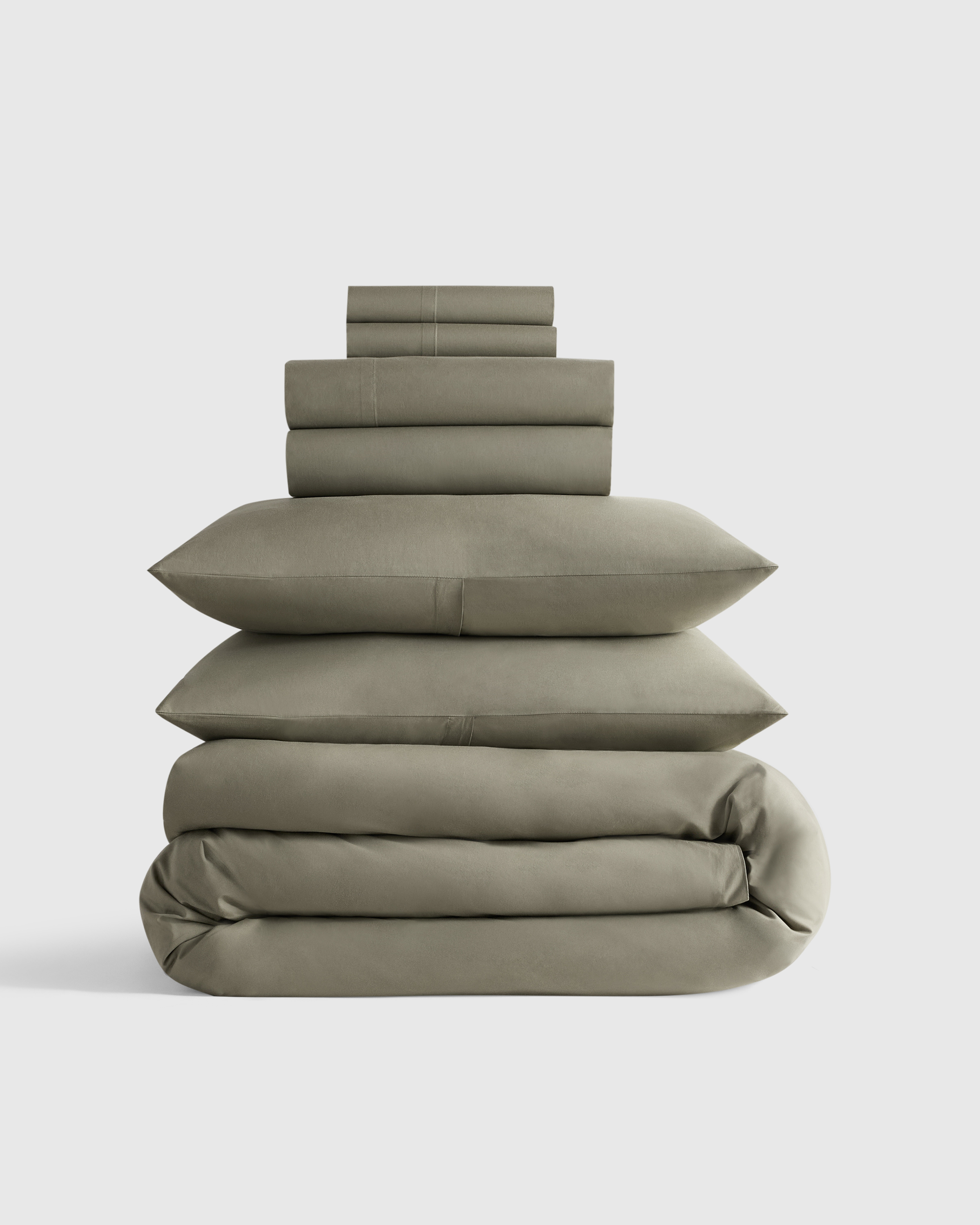 Dried Sage Classic Organic Percale Deluxe Bedding Bundle