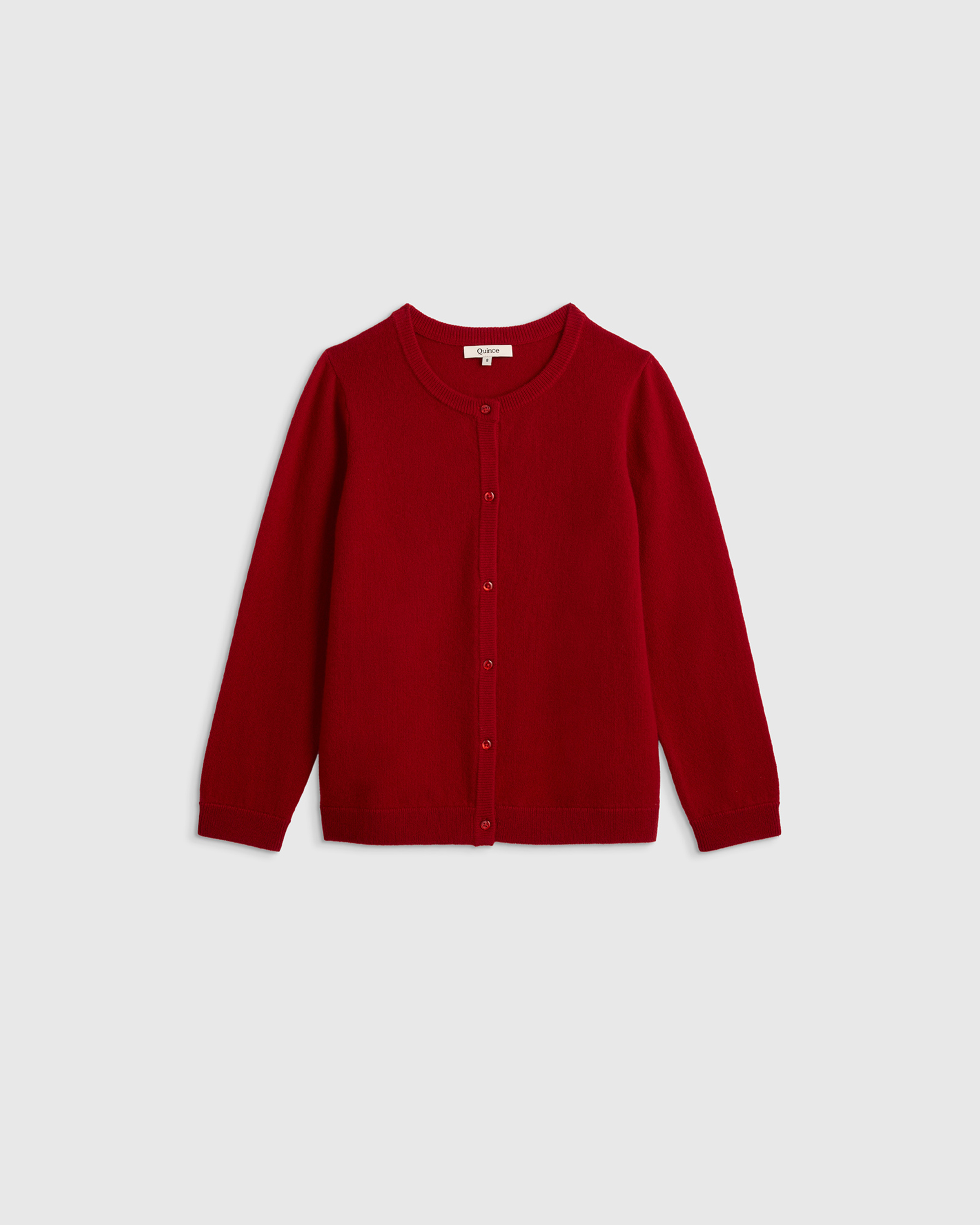 Varsity Red Washable Cashmere Cardigan