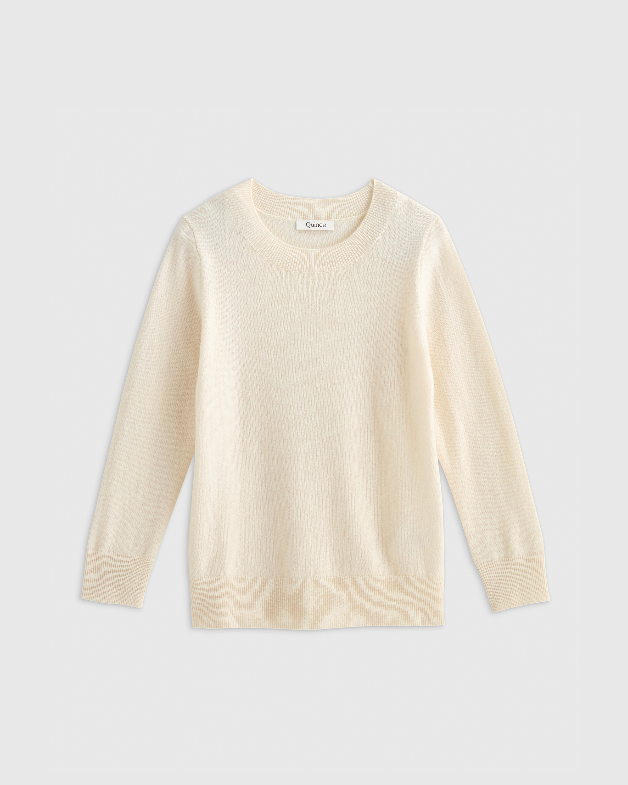 Ivory Pull en cachemire lavable à col ras du cou