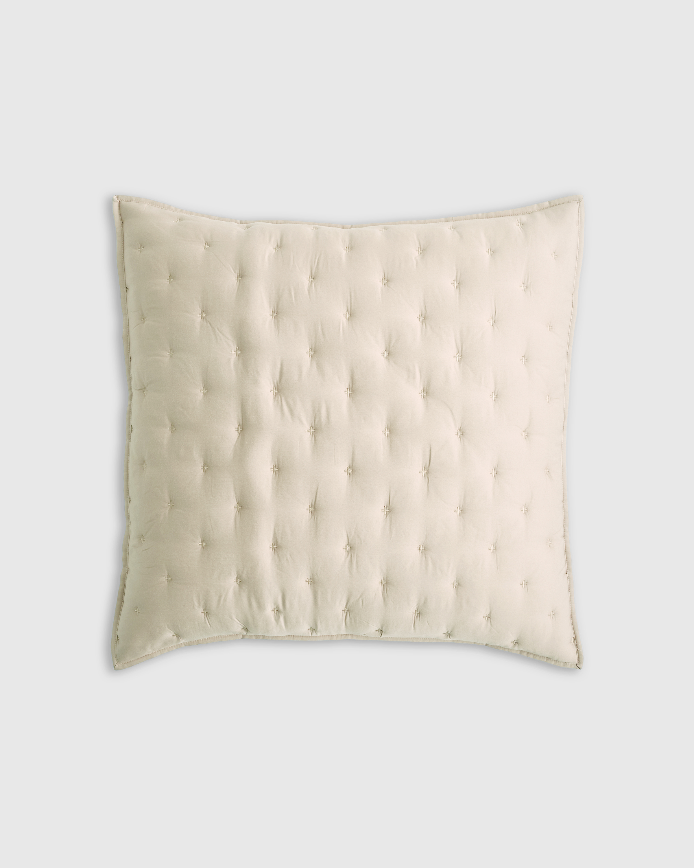 bamboo dream quilted euro sham, euro, ivory
