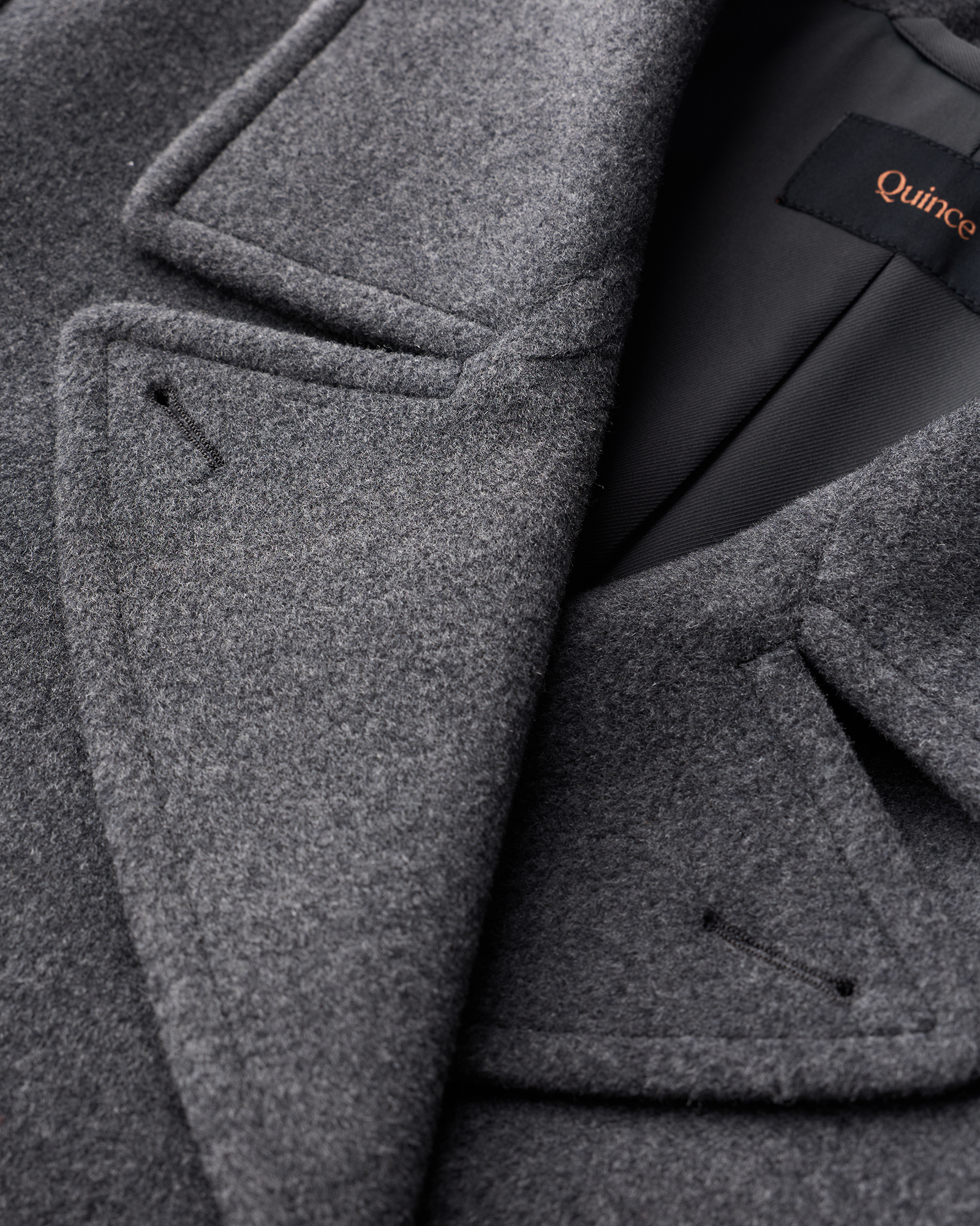 Wool Cashmere Double-Breasted Officer Topcoat