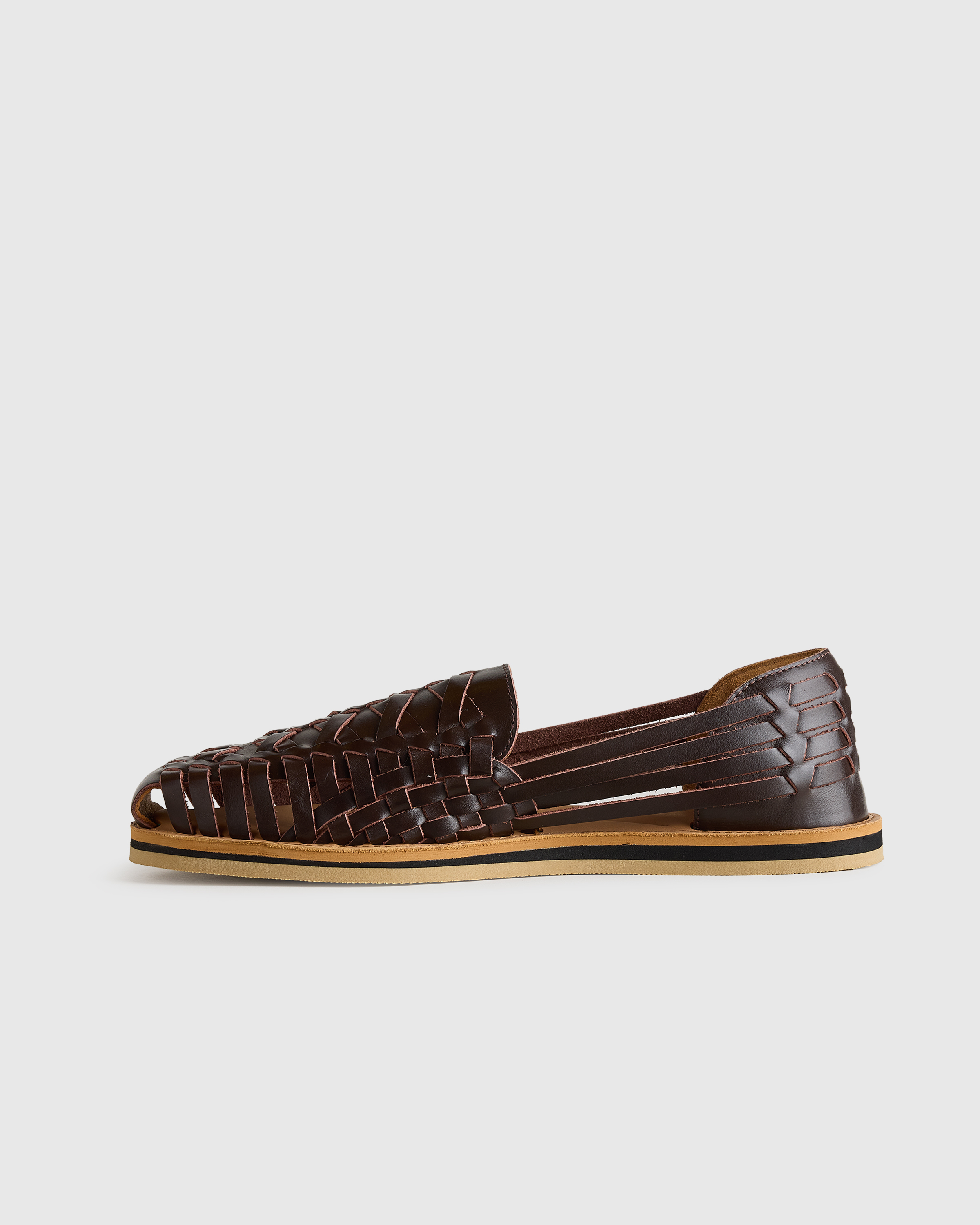 Handcrafted Leather Huarache Sandal in Espresso Brown