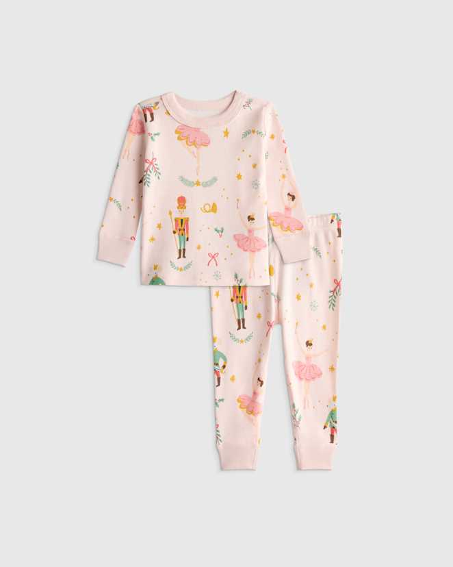 Nutcracker 100% Organic Cotton Long Sleeve and Pant Pajama Set