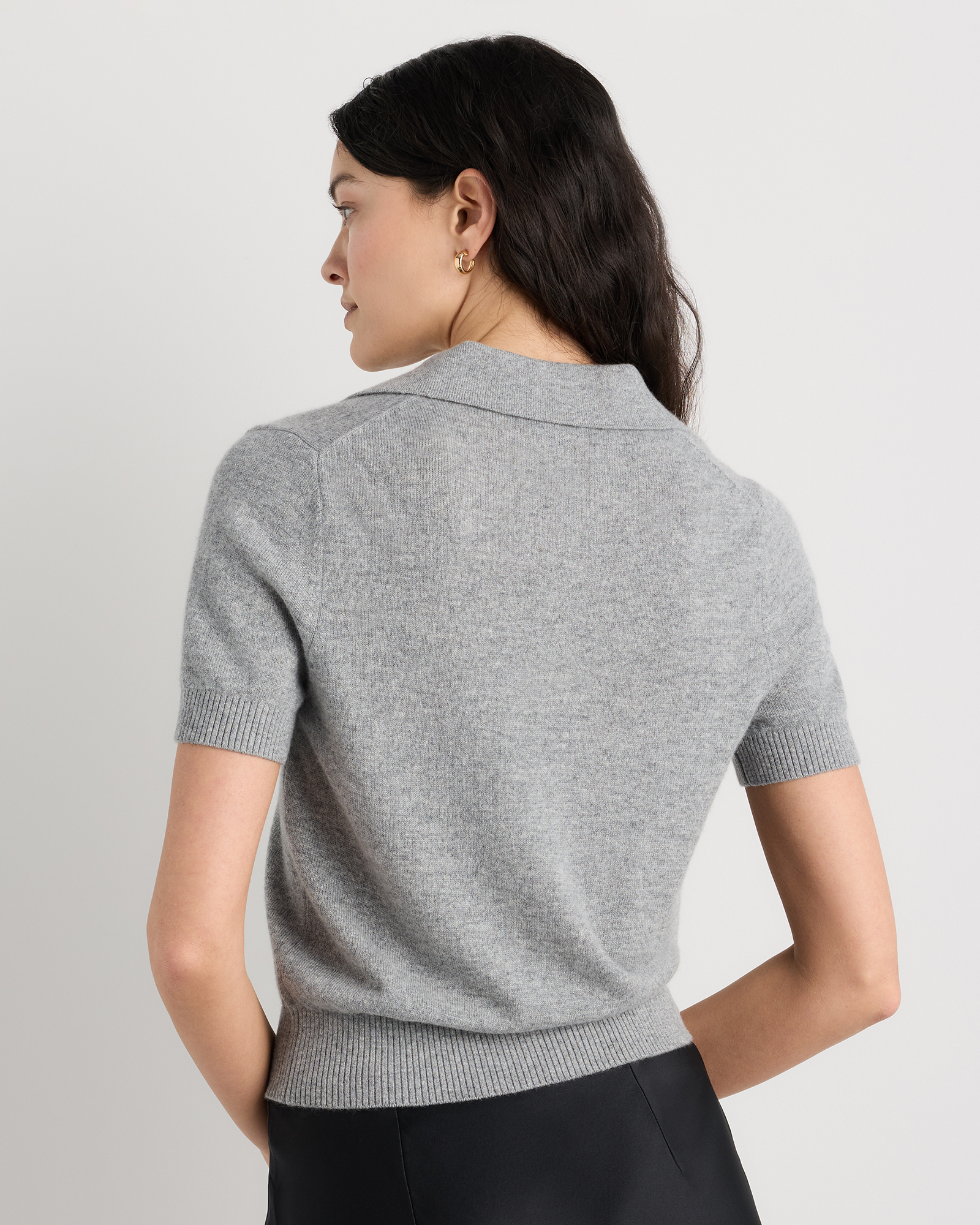 Mongolian Cashmere Short Sleeve Polo