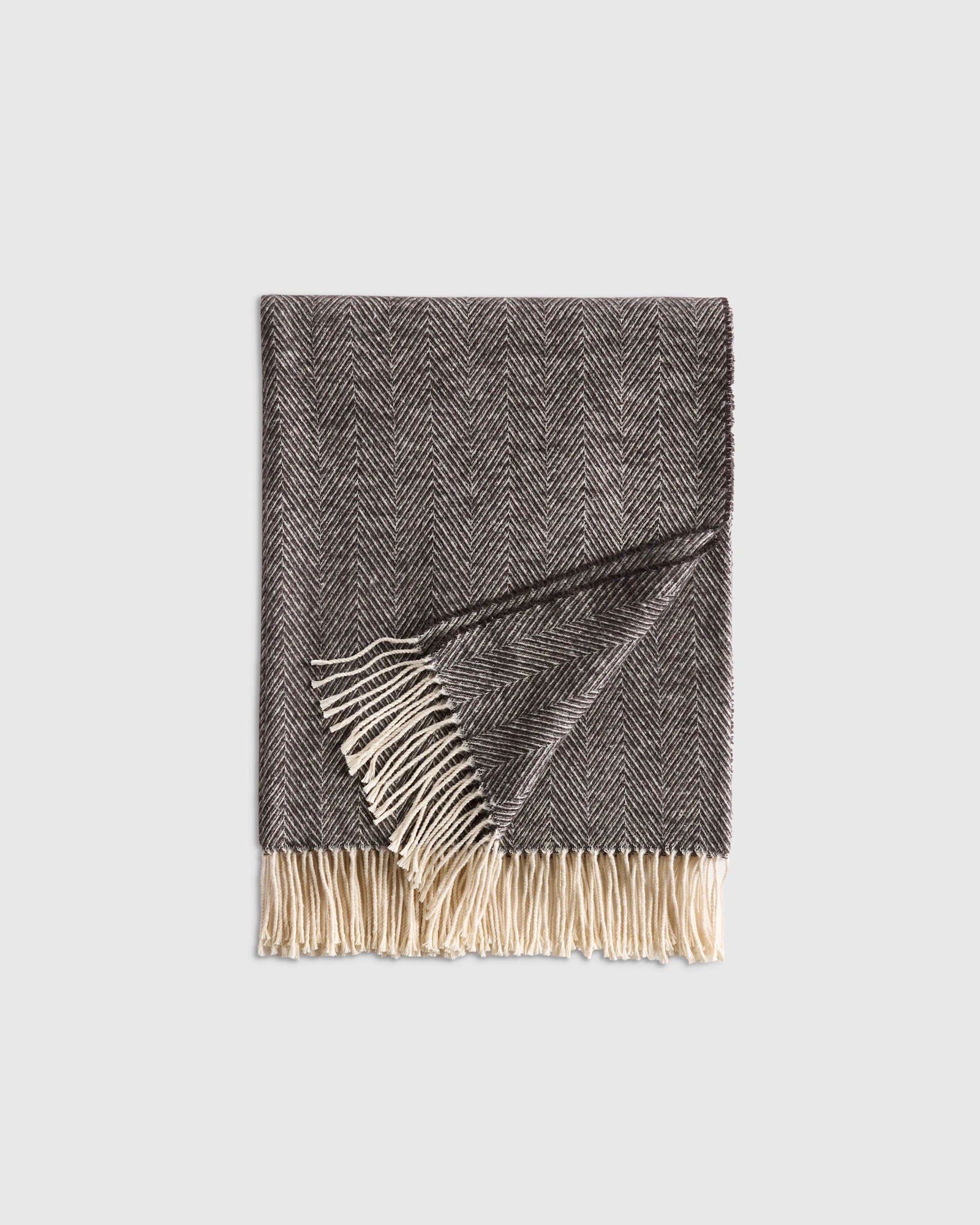 Italian Recycled Cotton Herringbone Throw