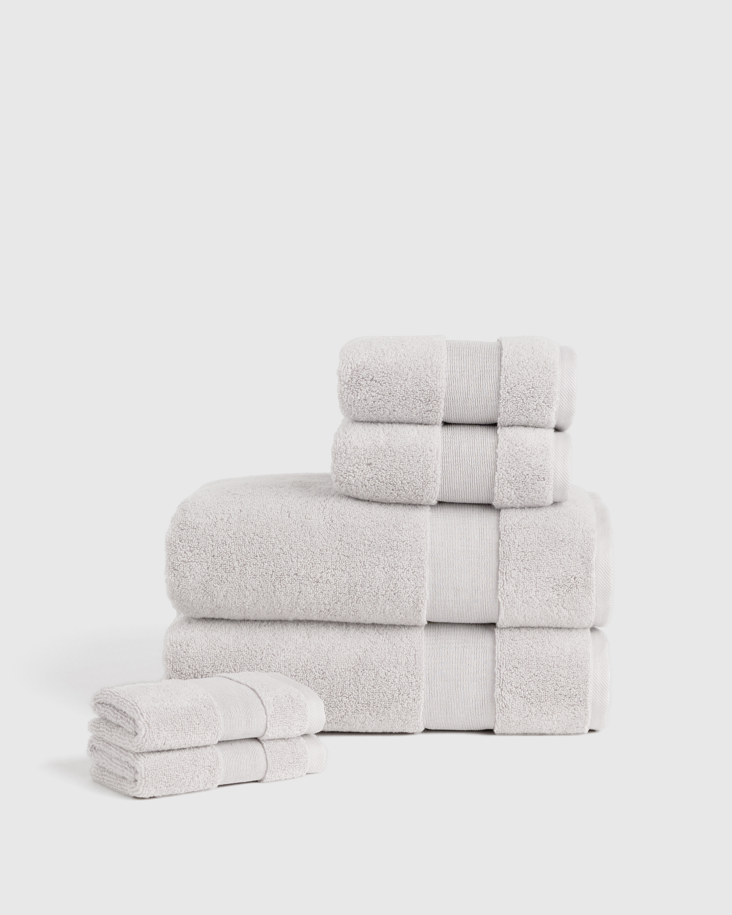 Silver Turkish Classic Bath Towel Bundle