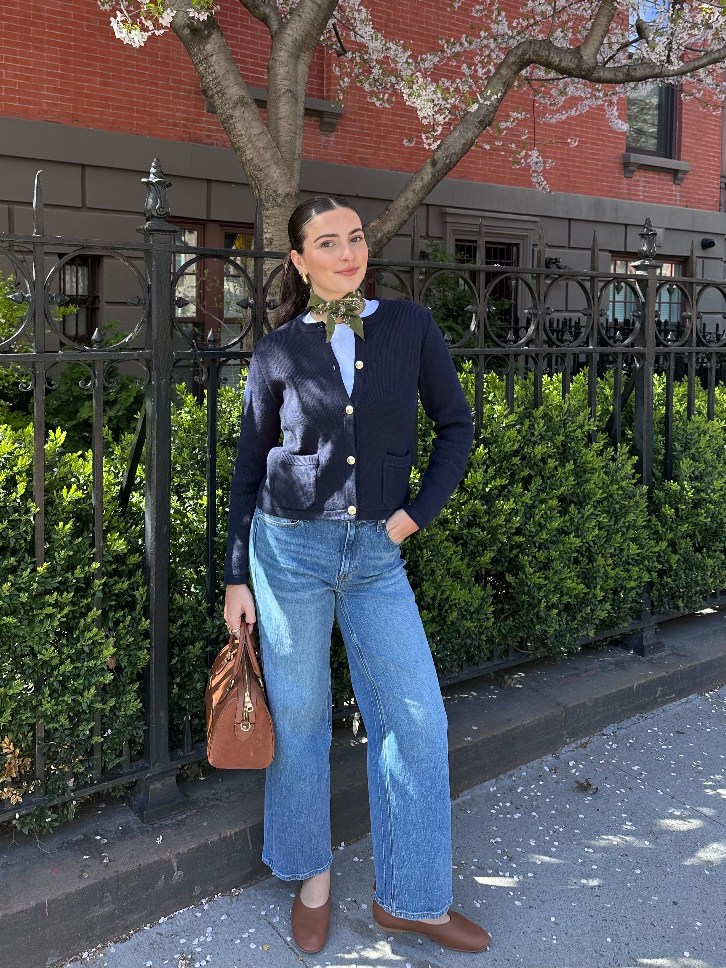 Navy 100% Organic Cotton Sweater Jacket