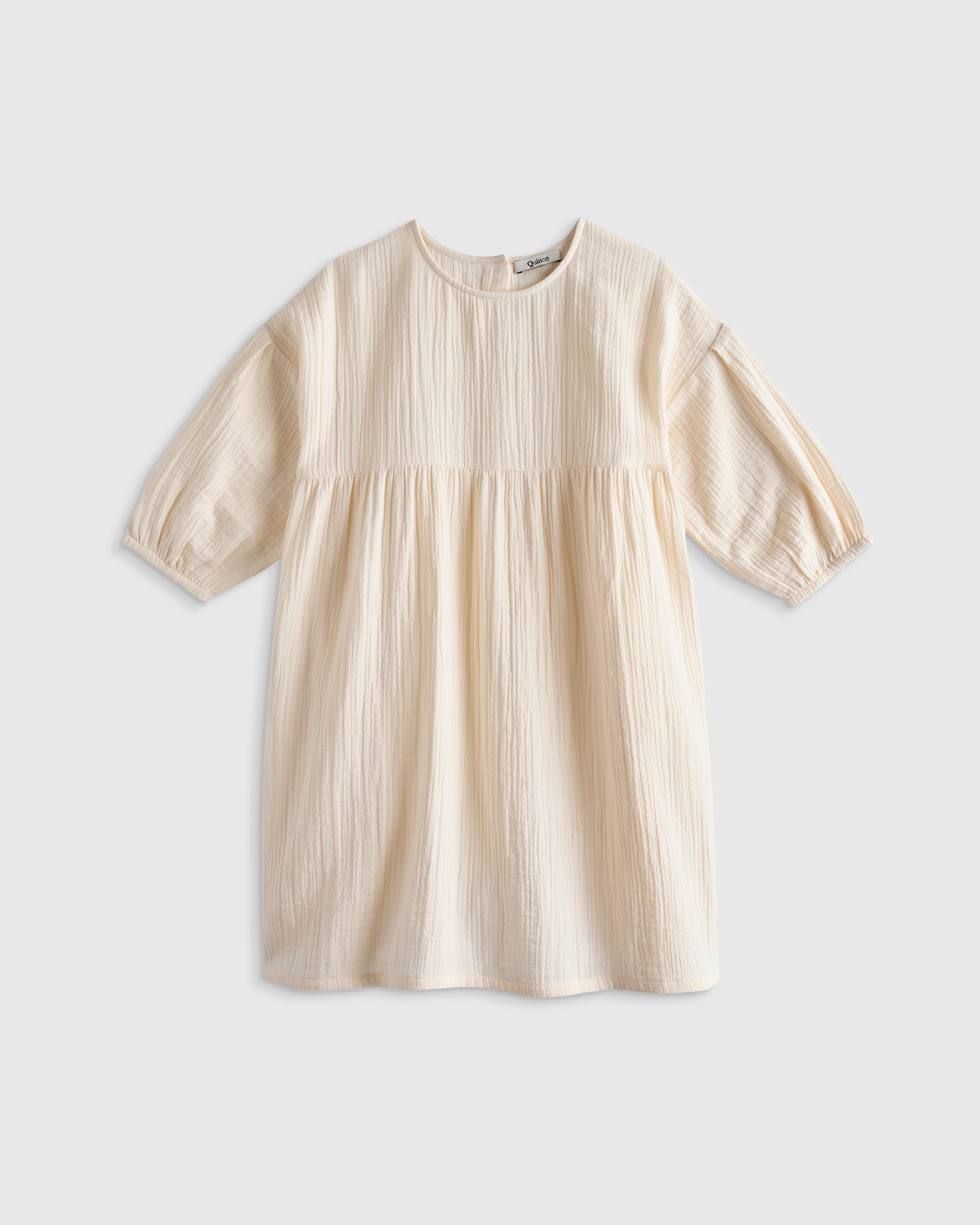 Vintage Cream 100% Organic Cotton Gauze Dress