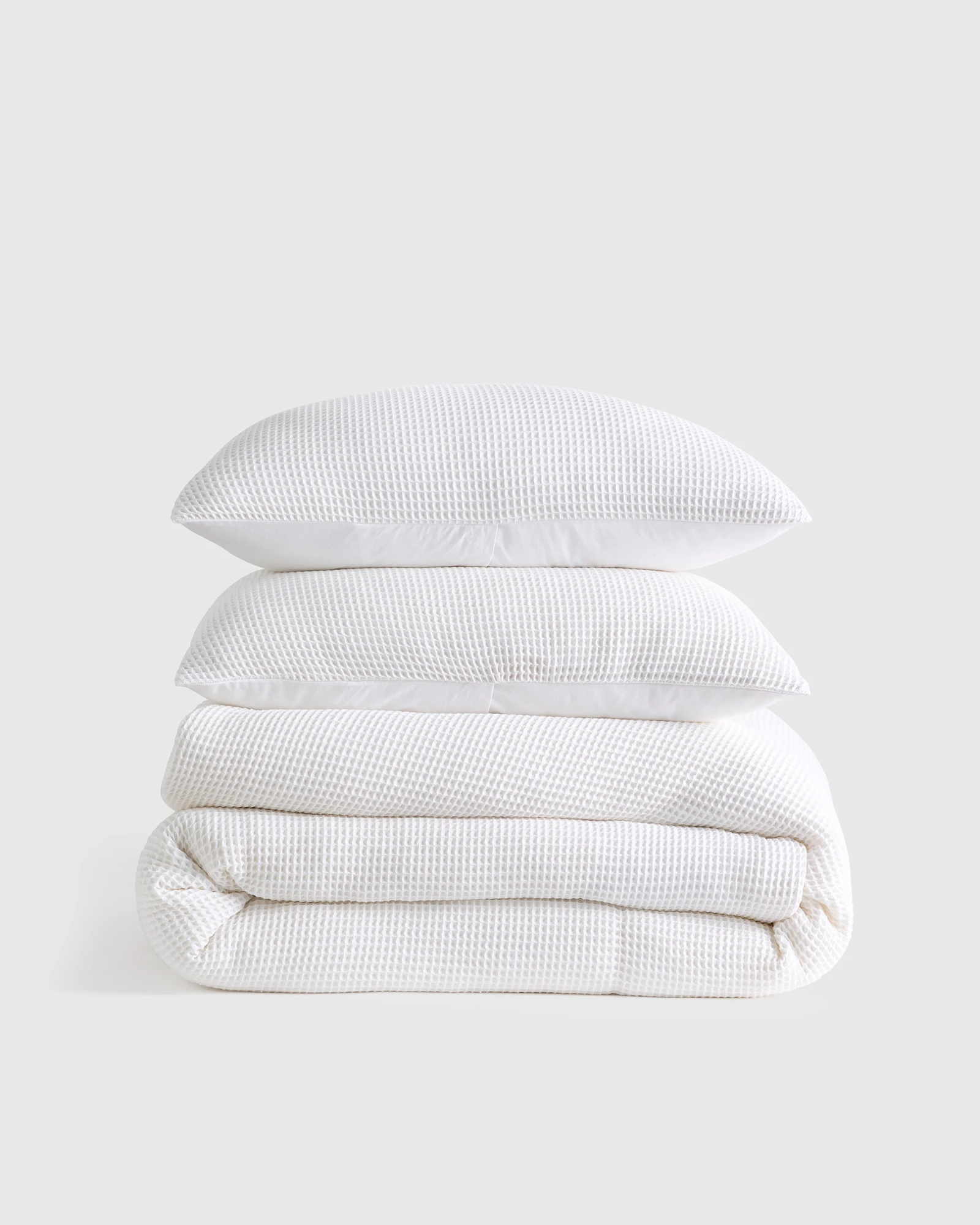 100% Organic Waffle Duvet Cover Set