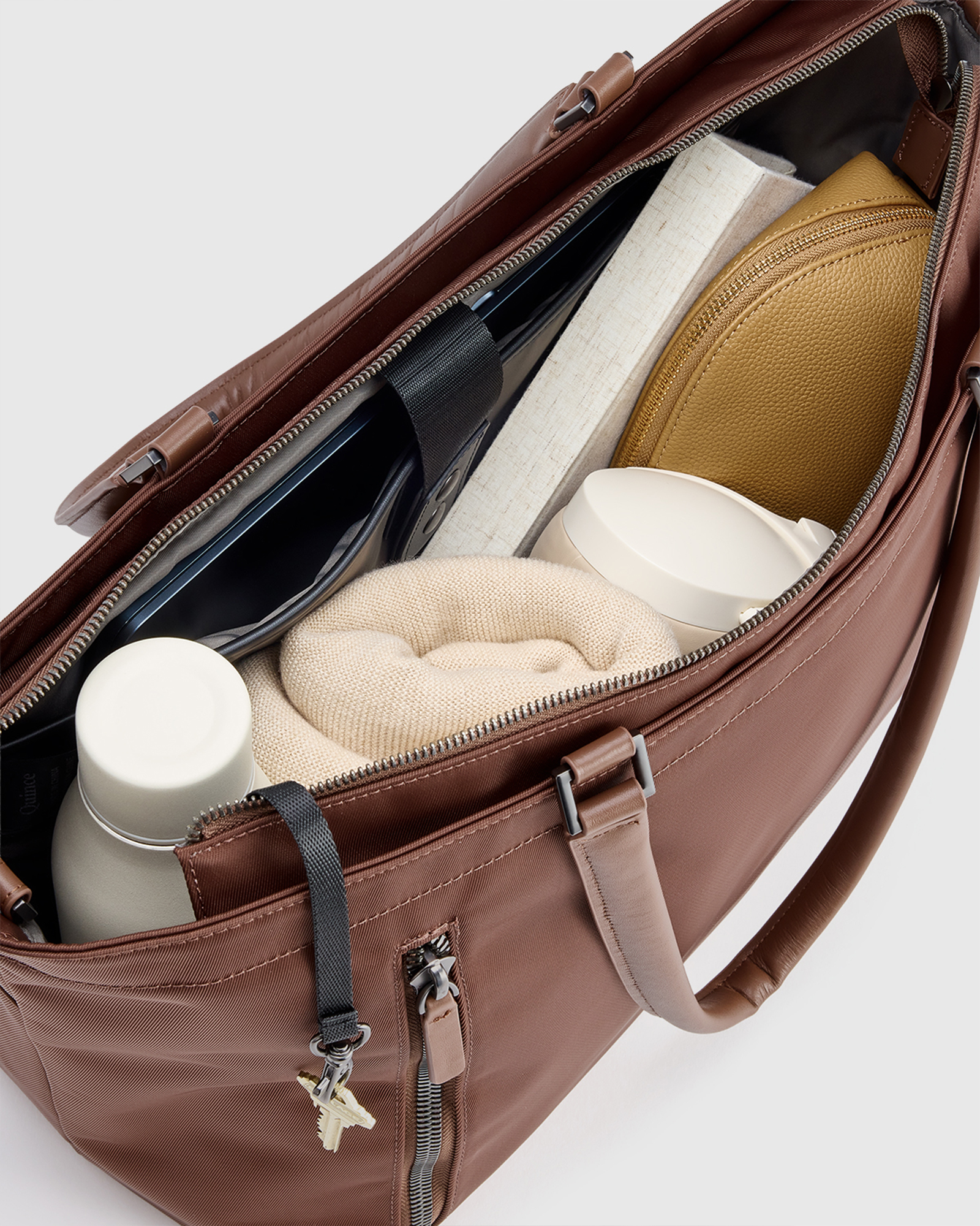Voyage Nylon Travel Tote in Cocoa Brown