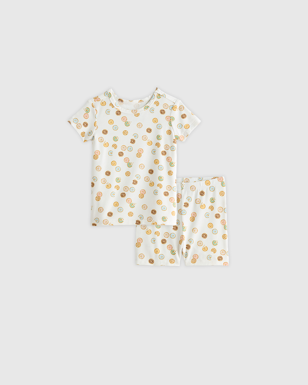 Quince Bamboo Short Sleeve And Shorts Pajama Set In Yummy Donuts