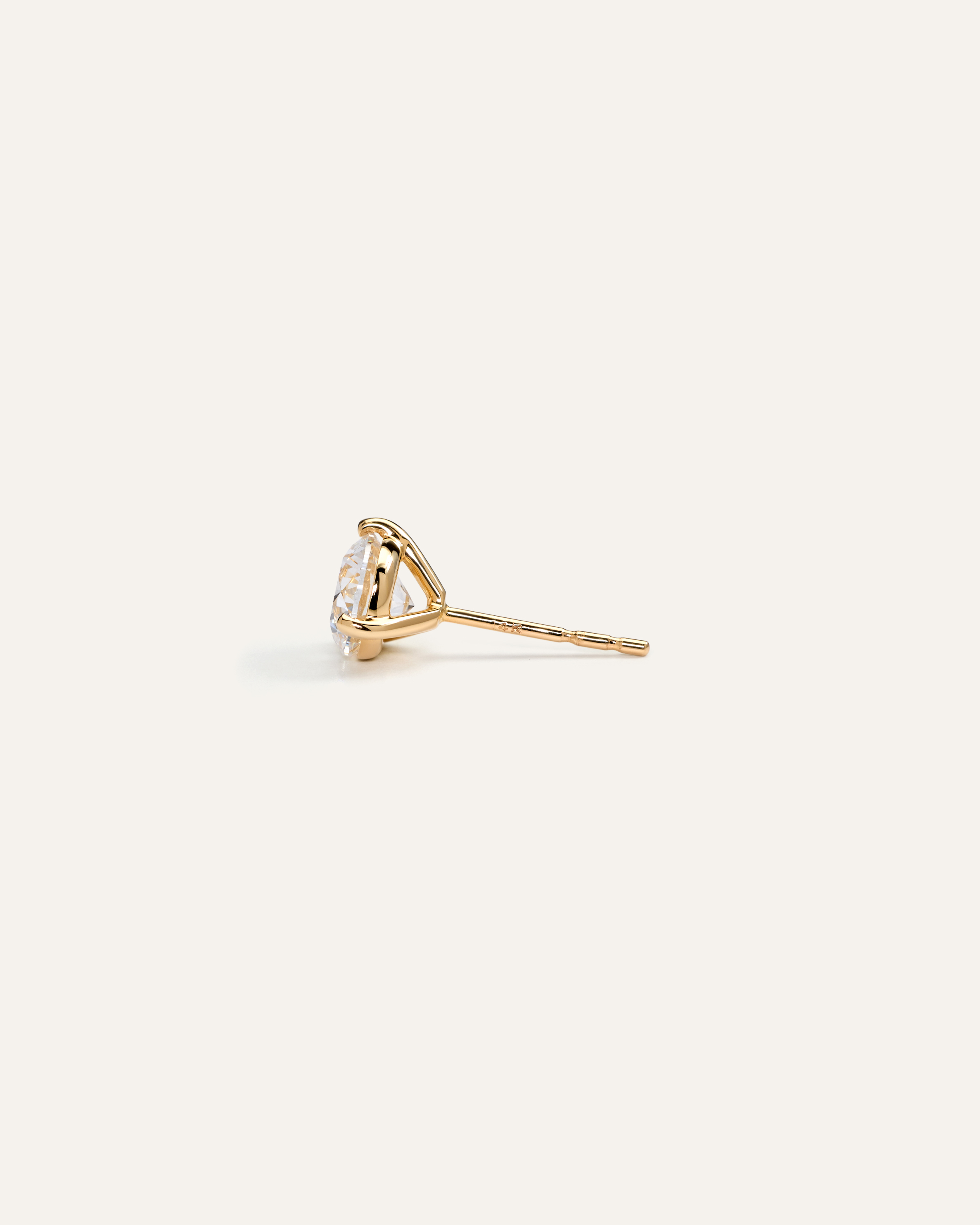14K Gold Lab Grown Diamond Martini Studs - 1.5ctw - thumbnail 3