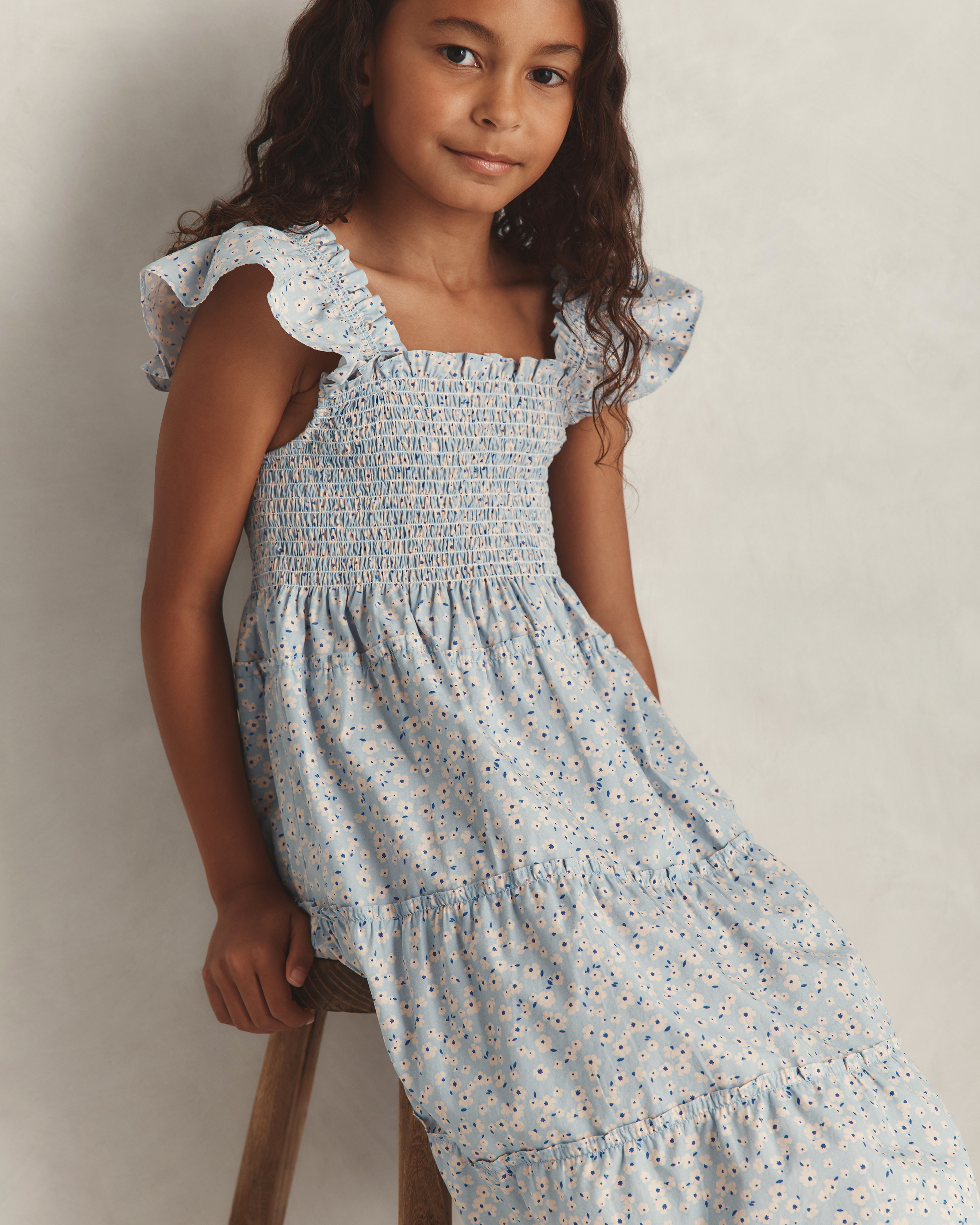 white christmas dresses Alex Smocked Dress